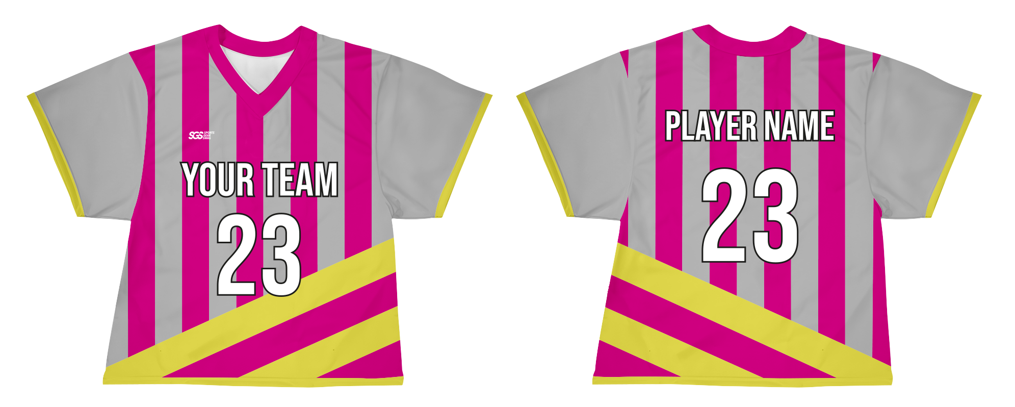 Custom vertical diagonal stripes adult youth unisex lacrosse jerseys - reversible uniform - Jersey