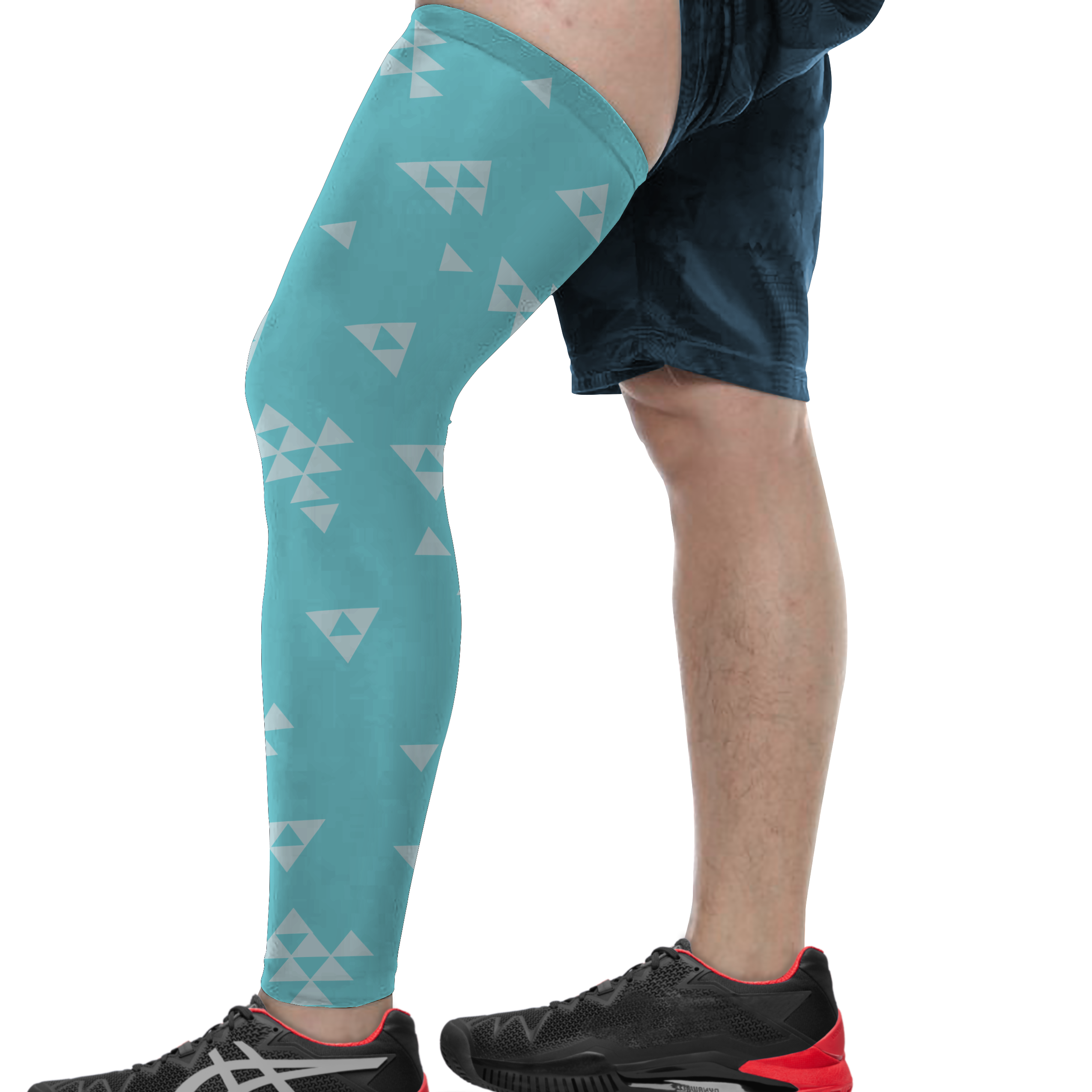 Custom floating triangles adult youth unisex full leg sleeve - Leg-sleeve