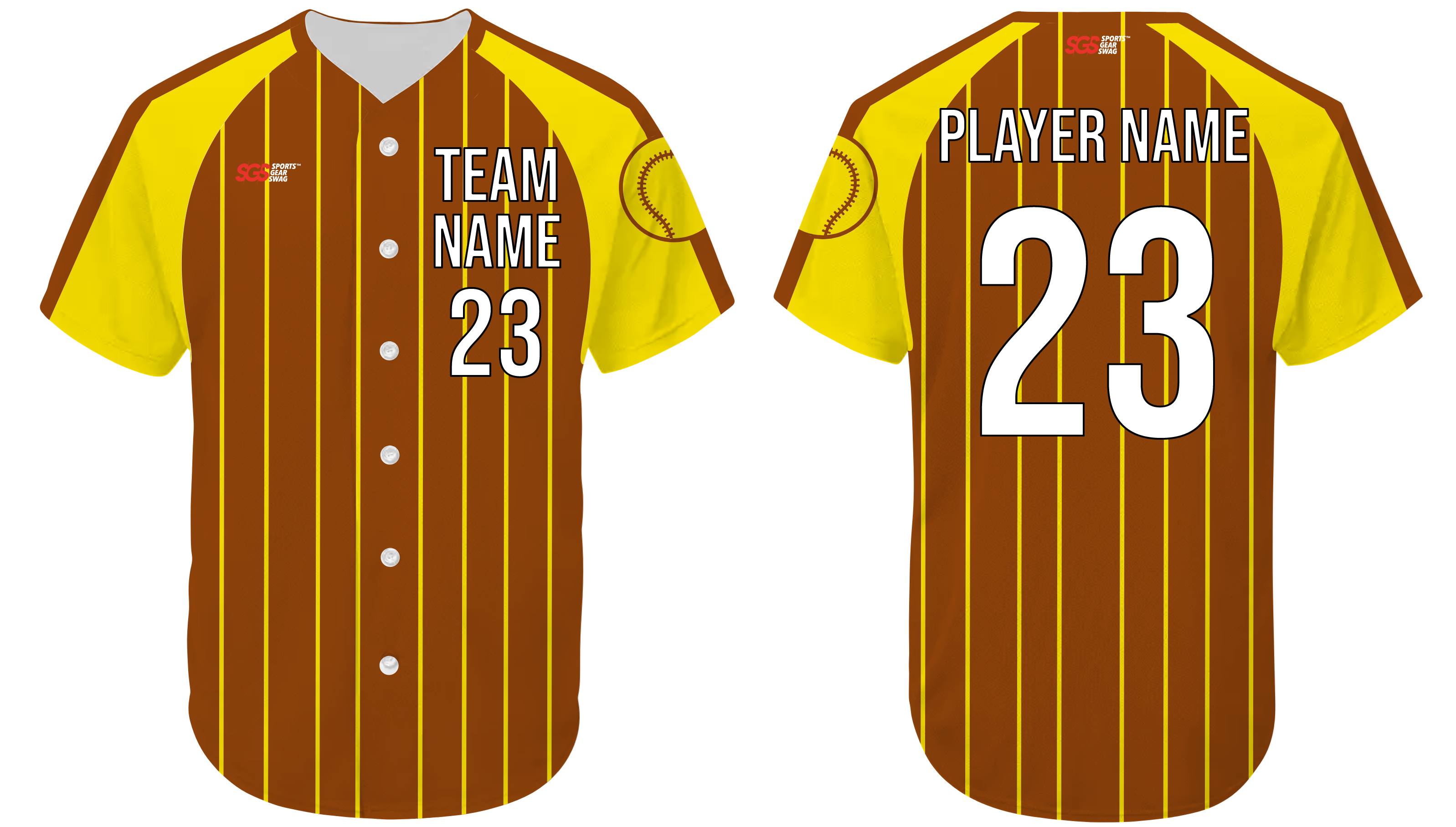 Custom full button vertical stripe adult youth unisex baseball jersey - Jersey