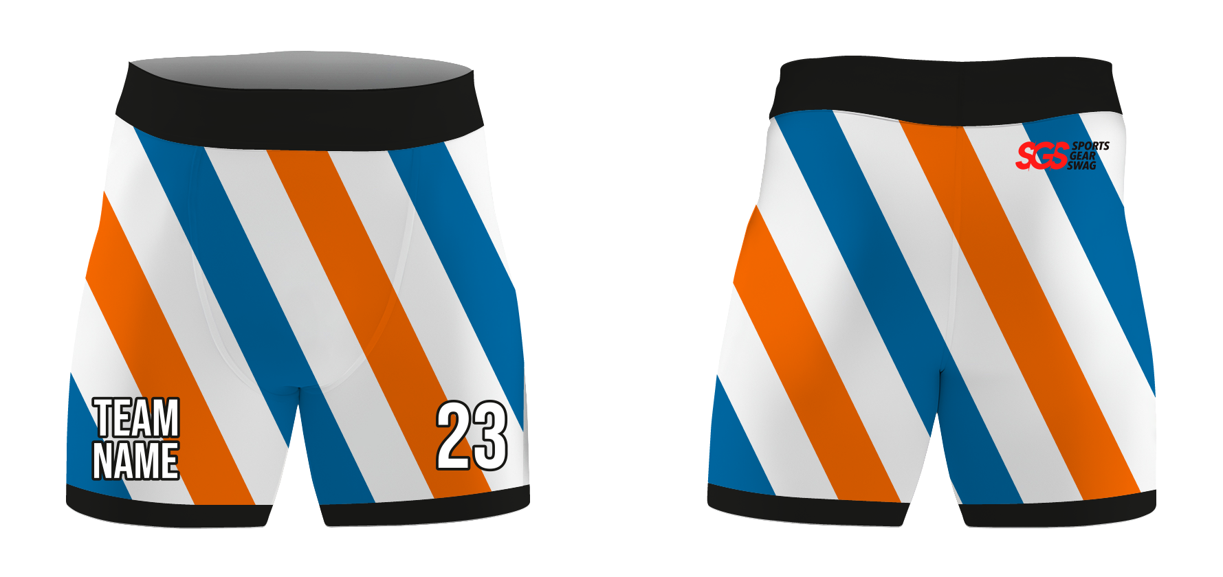 Custom compression dance shorts skyflame stripes - Dance-shorts