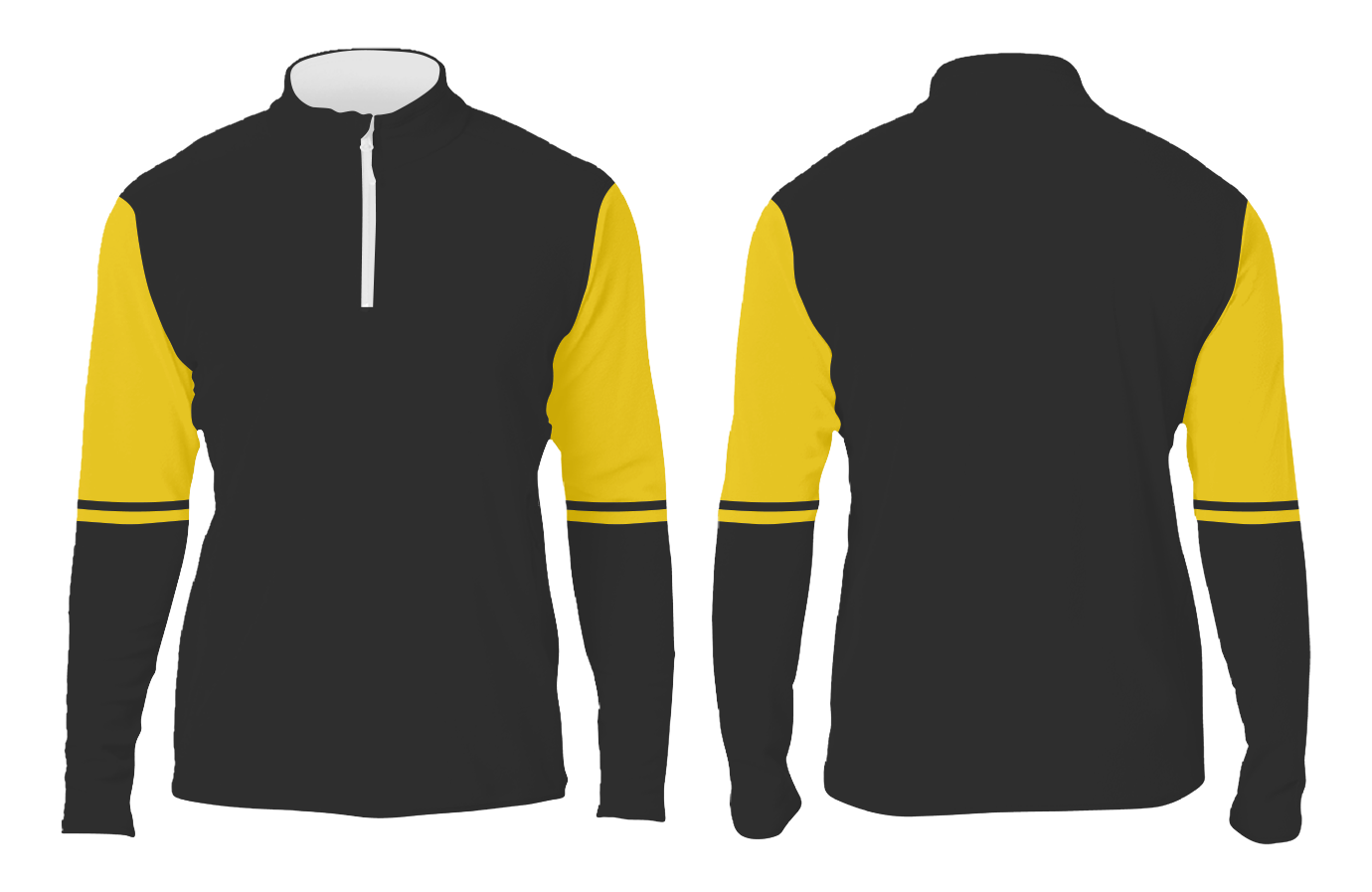 Custom two tone sleeve quarter-zip adult youth unisex jacket - Jacket