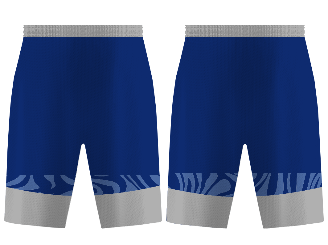 Custom swirl abstract adult youth unisex basketball shorts - reversible uniform - Short