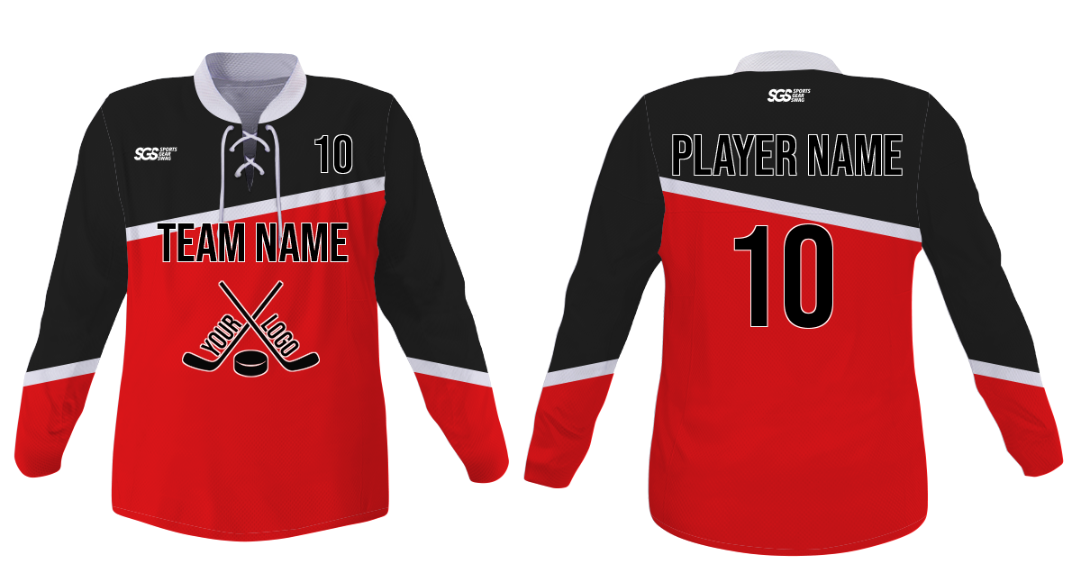Custom  youth unisex hockey jersey laces - Jersey