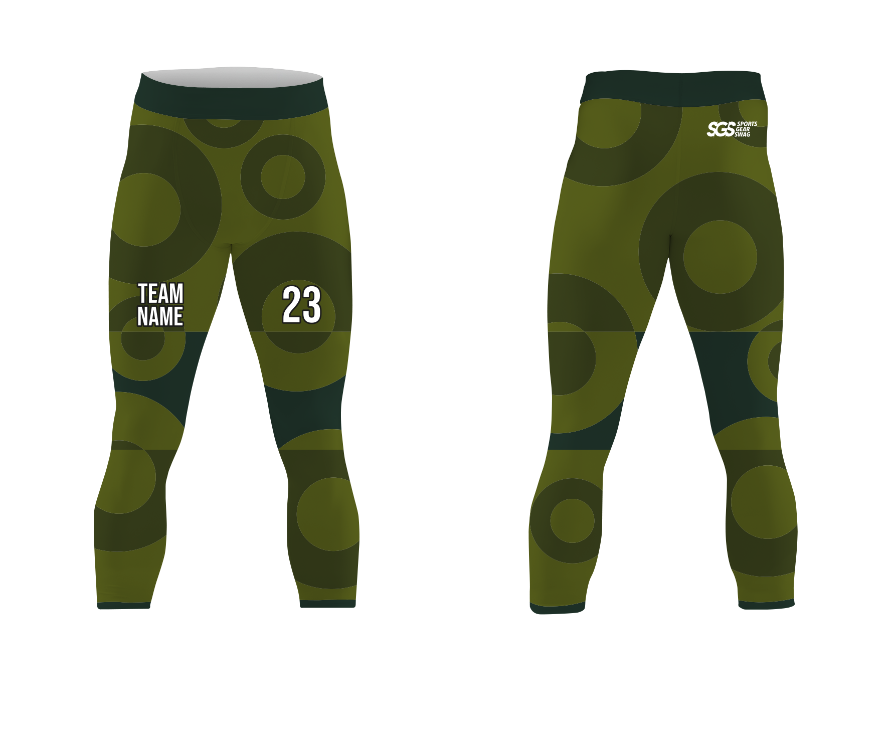 Custom pleasing adult youth unisex mid calf compression tights - Compression-tights