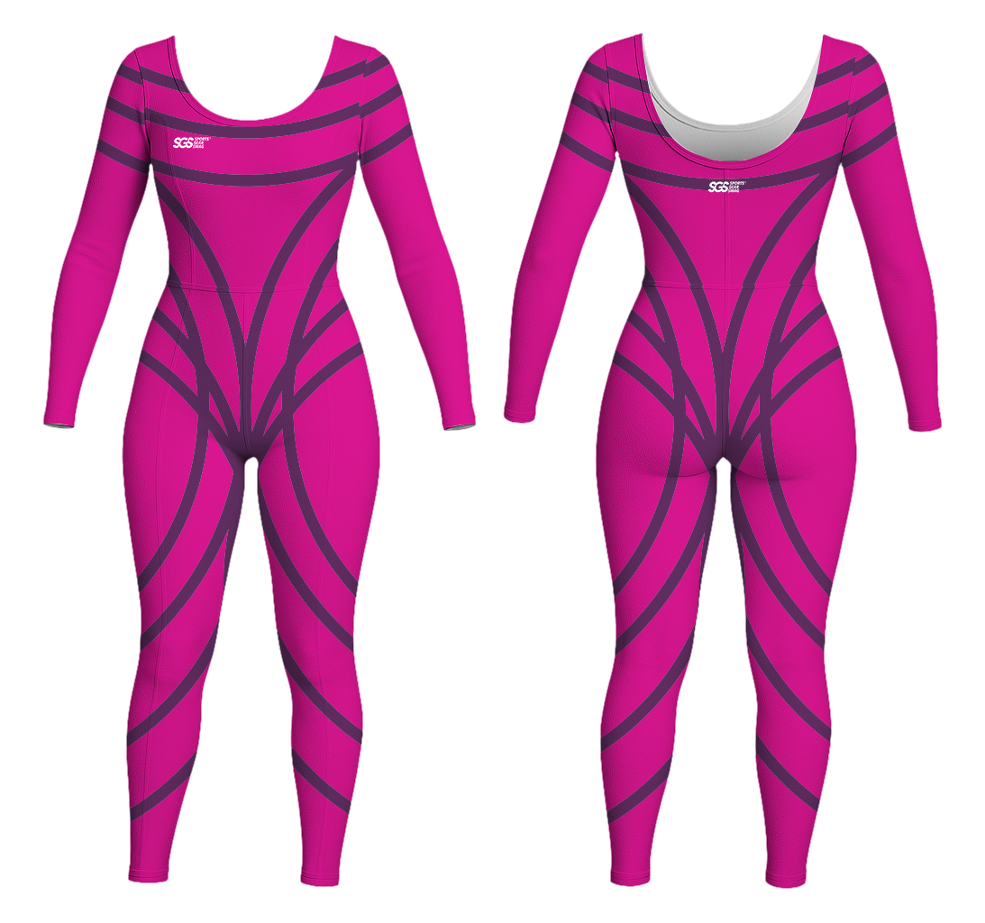 Custom women long sleeve dance bodysuit graceful groove - Dance-bodysuits