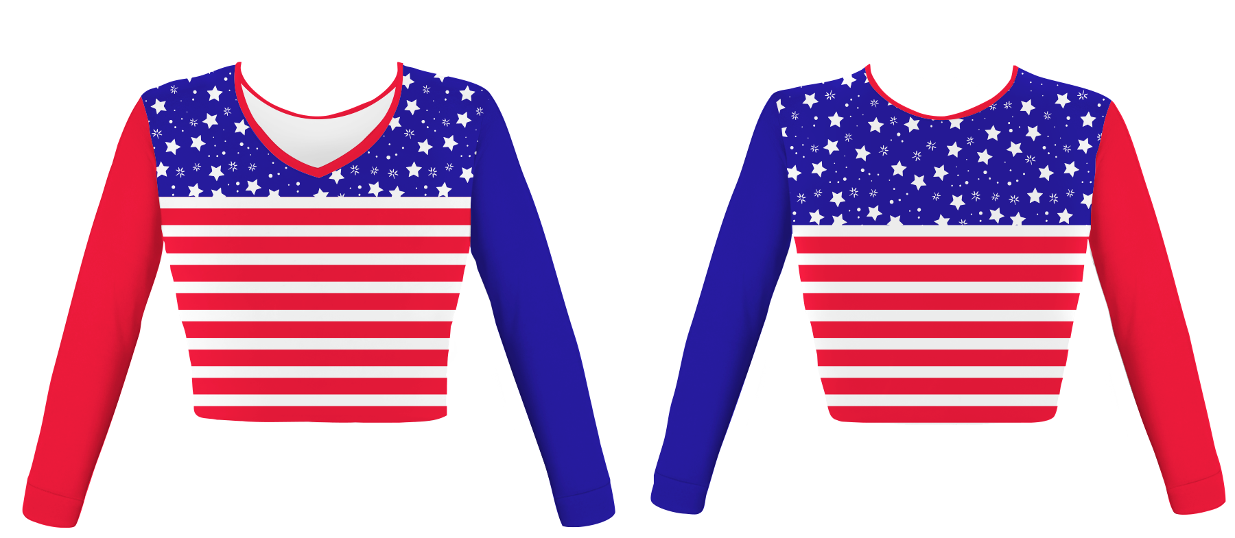 Custom lovely stars adult youth unisex cheerleading long sleeve jersey - Jersey