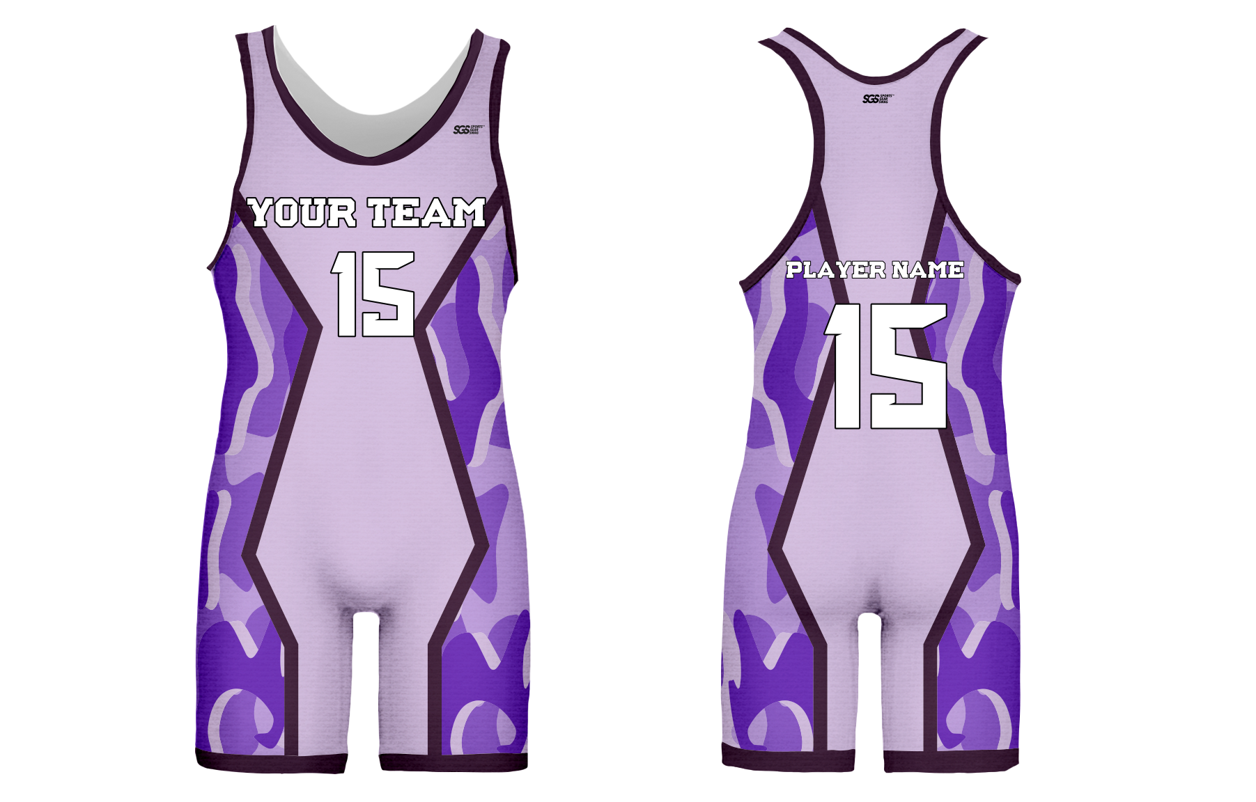Custom purple grape ruse camo adult youth unisex powerlifting singlets - Powerlifting-singlets