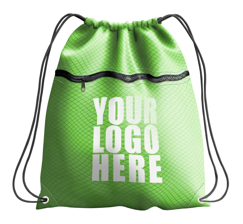 Drawstring bag with zipper forest edge - Drawstring-bag
