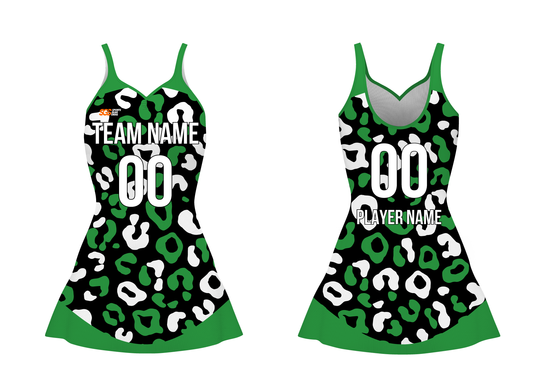 Custom women skirt sleeveless ballet uniform verdant vortex - Ballet-uniforms