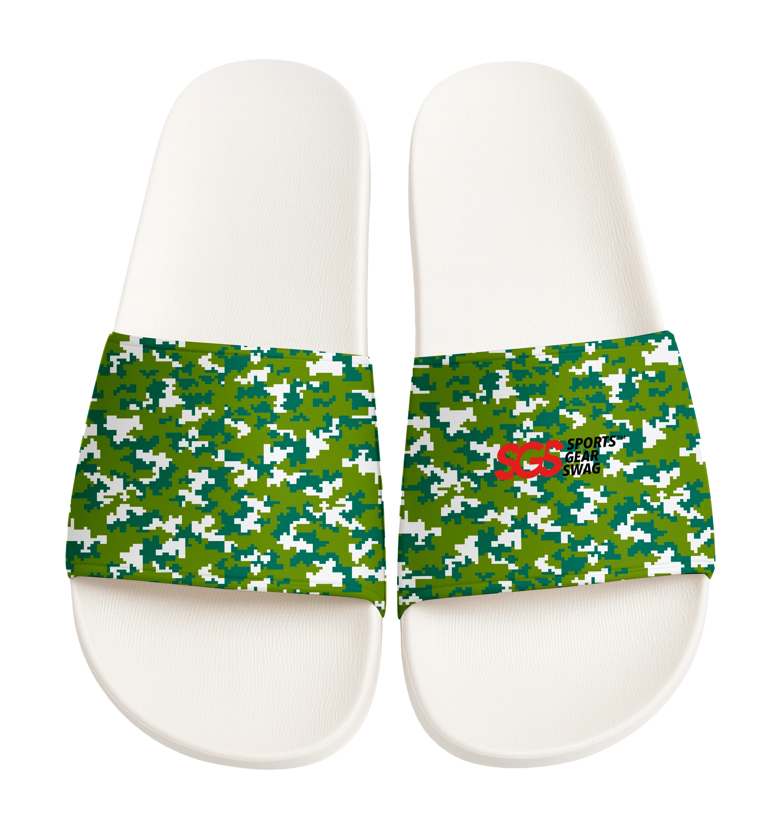 Custom slides white unisex pixel - Slides