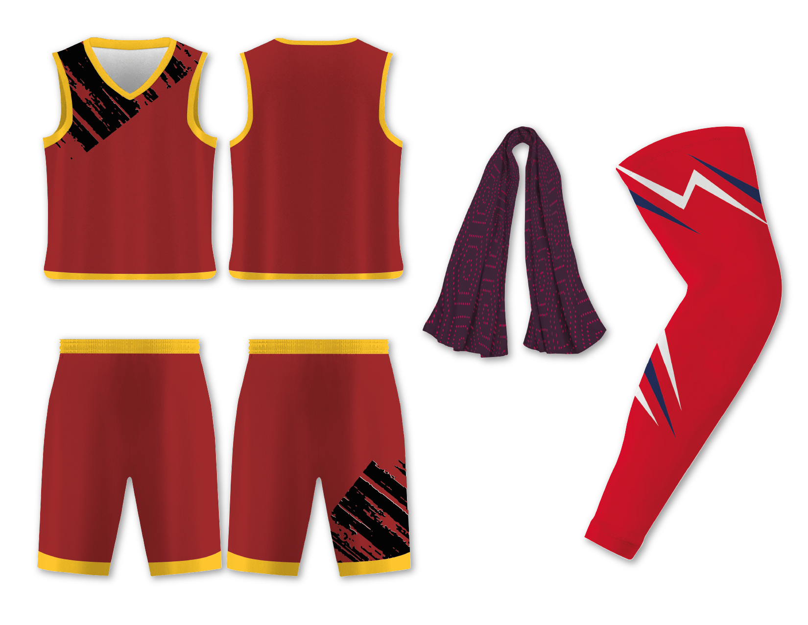 Custom straight edge abstract adult youth unisex basketball jersey - reversible uniform - Jersey