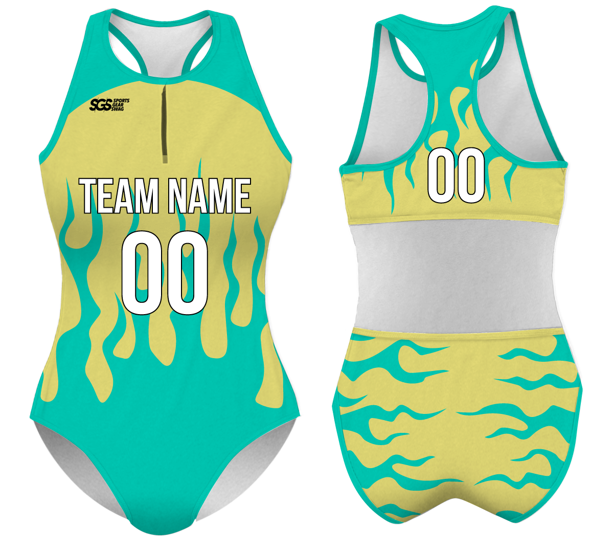 Custom water women speed suit seagrass glow - Women-water-speed-suits