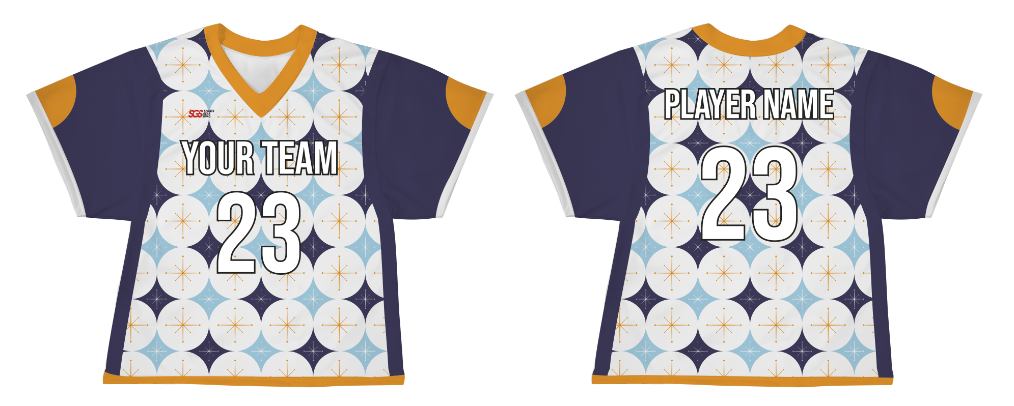 Custom multiple stars adult youth unisex lacrosse jerseys - reversible uniform - Jersey