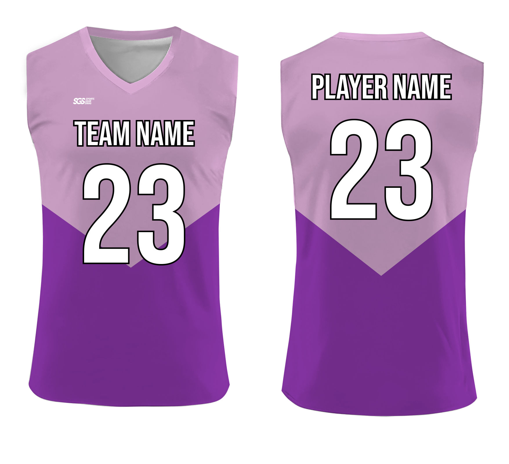 Custom purple solids adult youth volleyball  sleeveless jersey - Jersey