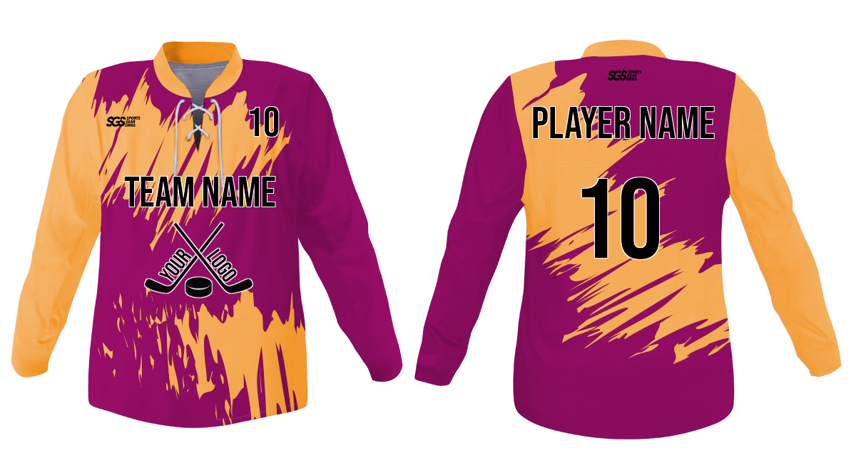 Custom fine artistic youth unisex hockey jersey laces - Jersey