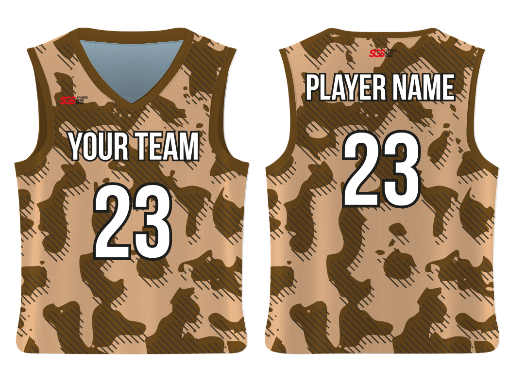 Custom sublime camo adult youth unisex basketball jersey - reversible uniform - Jersey
