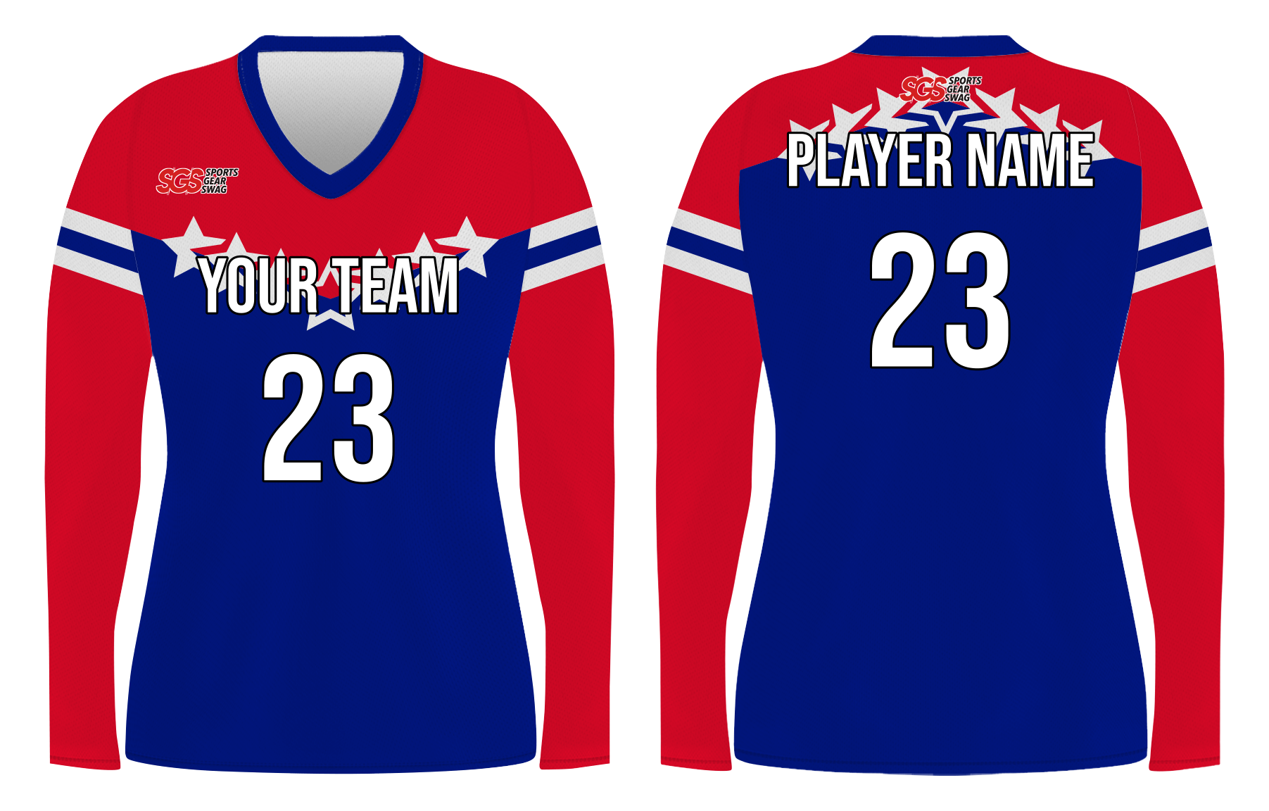 Custom high class adult youth unisex long sleeve volleyball jersey - Jersey