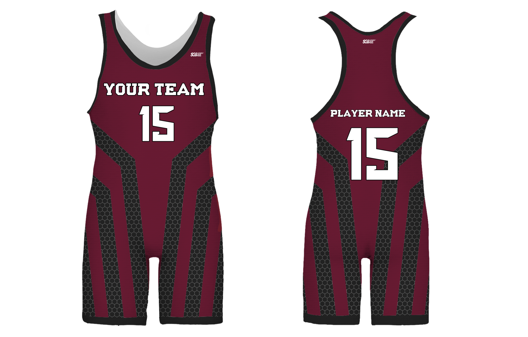 Custom adult youth unisex powerlifting hexagon harmony - Powerlifting-singlets