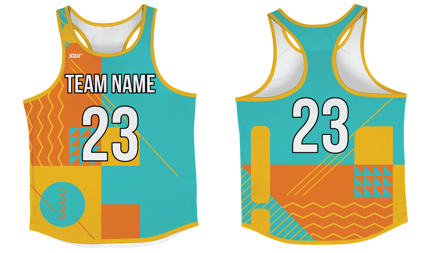 Custom track singlets adult youth unisex geometrical abstract - Track-singlets