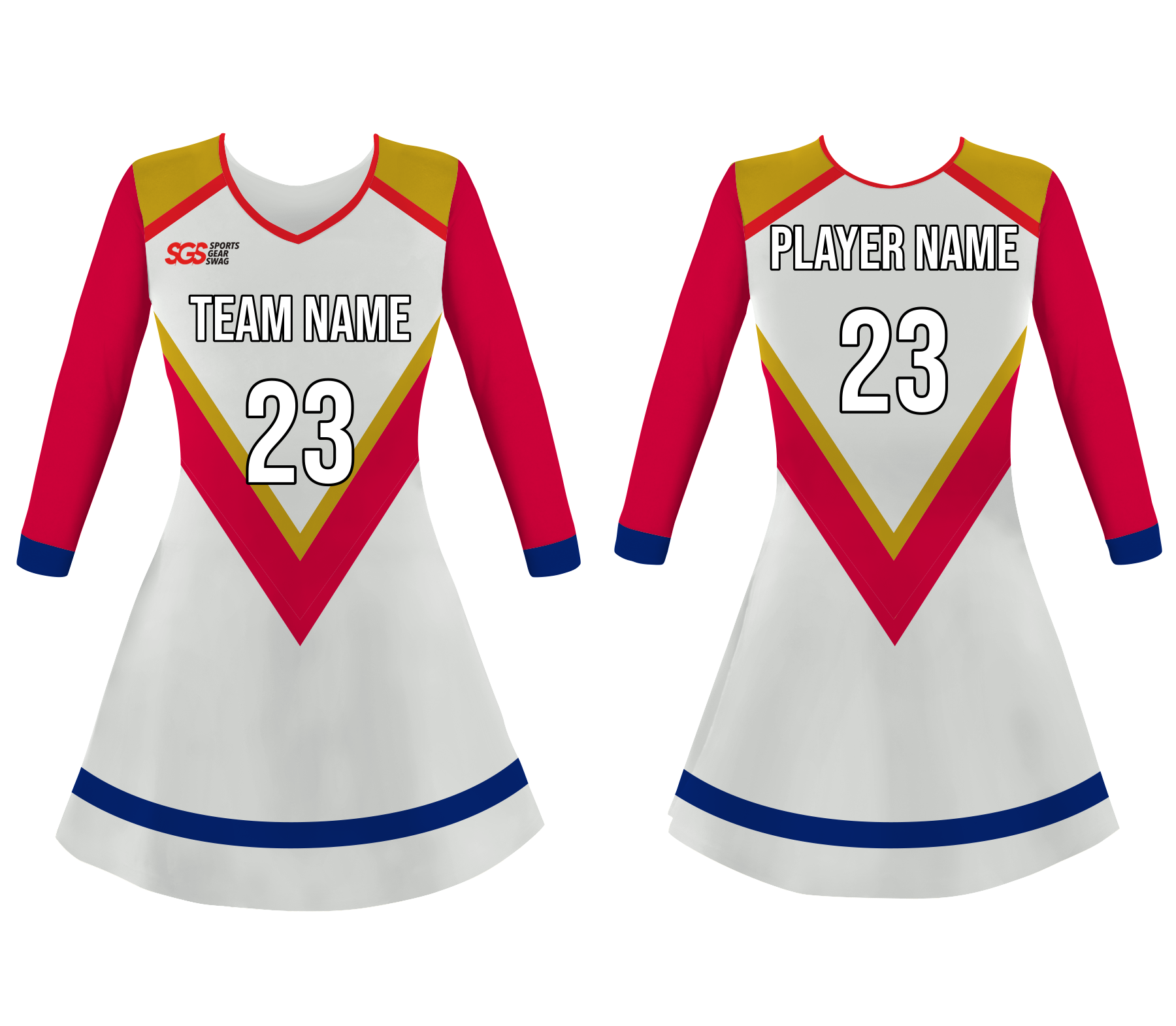Custom v style adult youth unisex cheerleading dresses long sleeve jersey - Cheerleading-dress