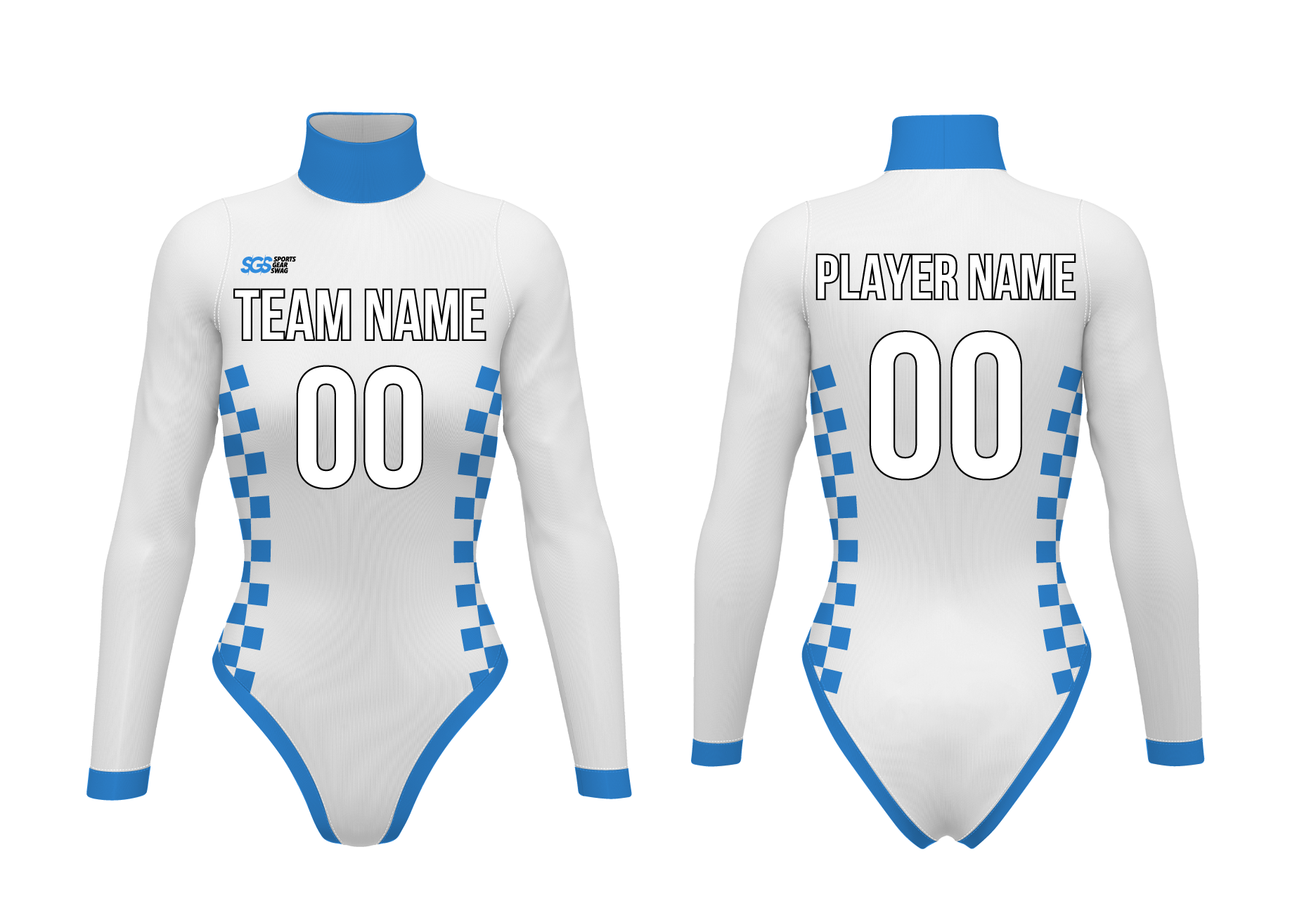 Custom cheerleading bodysuit adult youth vibrant racing stripe - Cheerleading-bodysuits