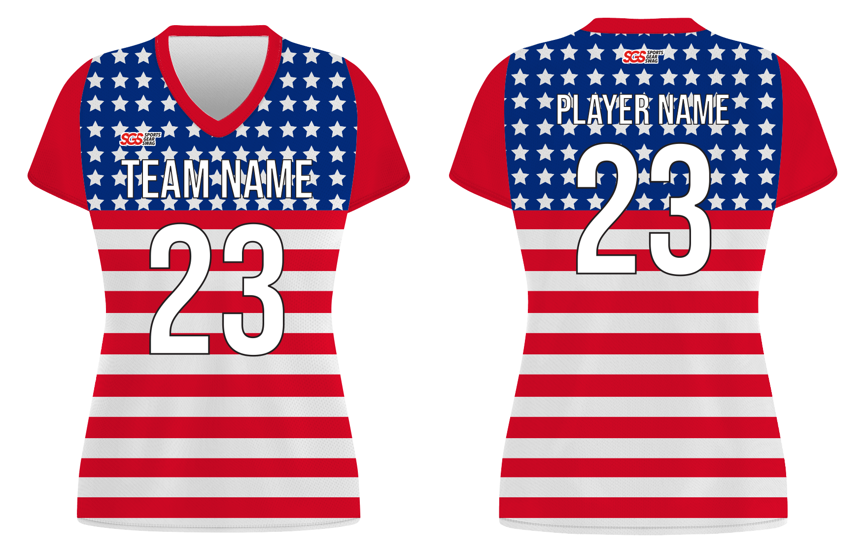 Custom tiny stars adult youth unisex volleyball short sleeve jersey - Jersey