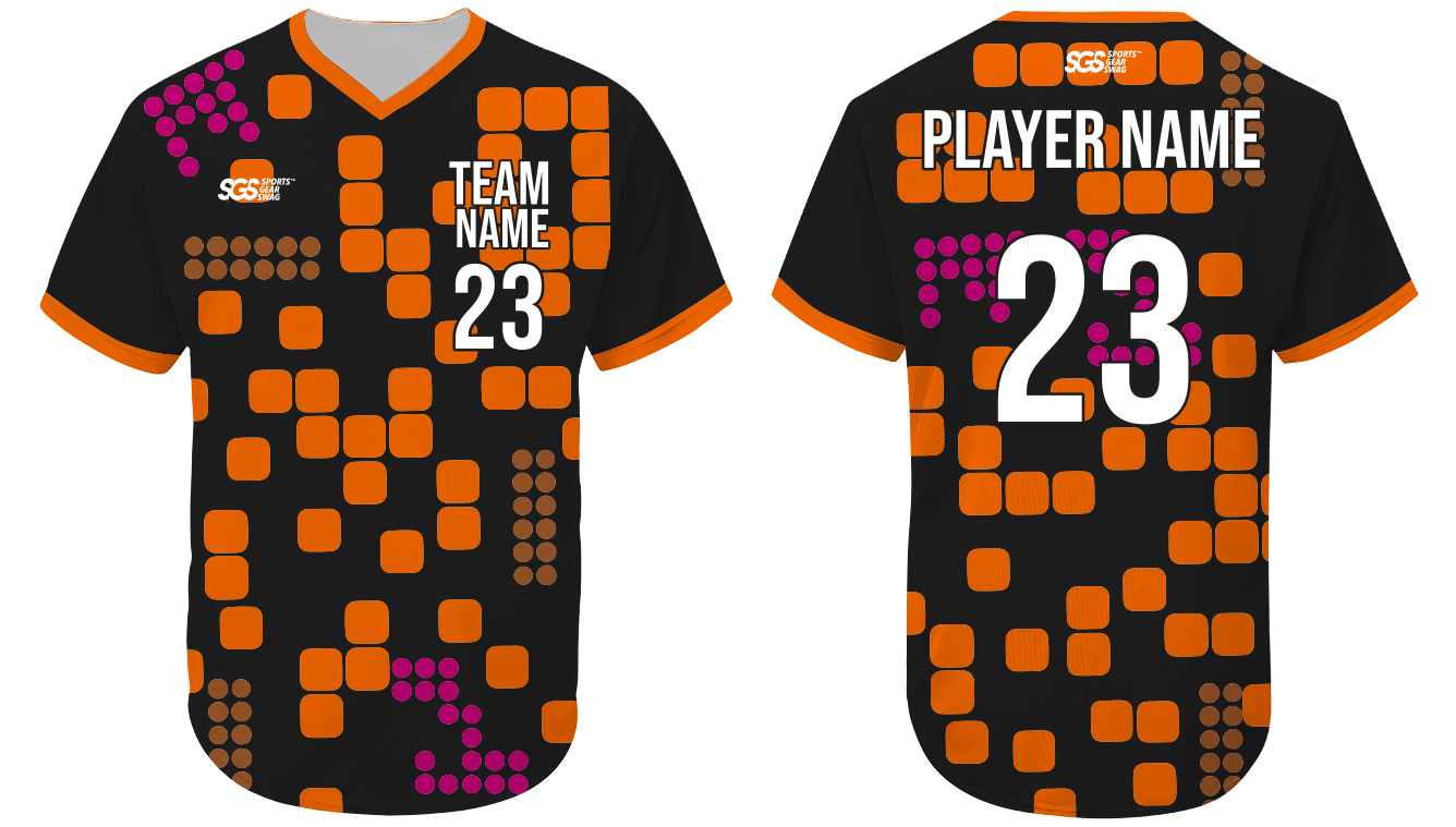 Custom digital shapes adult youth unisex no buttons softball jersey - Jersey