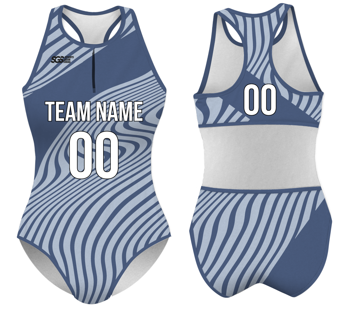 Custom water women speed suit curved stripes - Women-water-speed-suits
