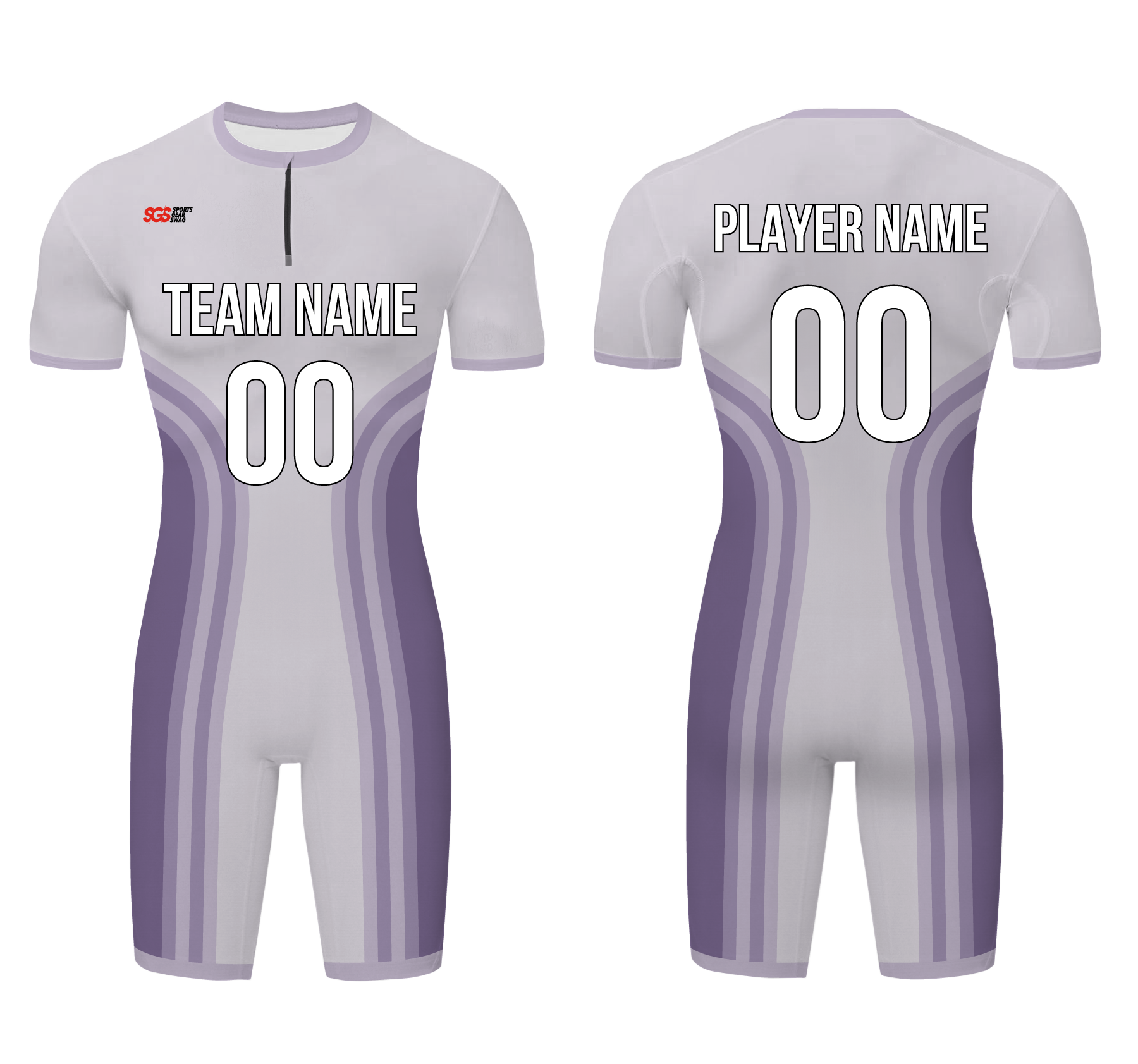 Custom water men speed suit soft lilac lines - Men-water-speed-suits