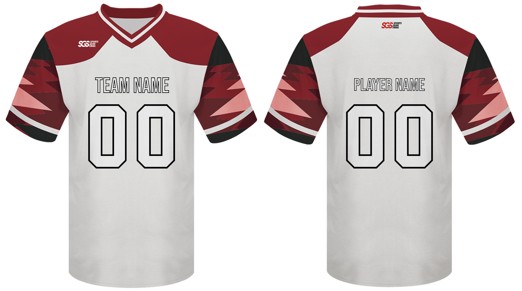 Custom zig-zag abstract adult youth unisex football jersey - Jersey