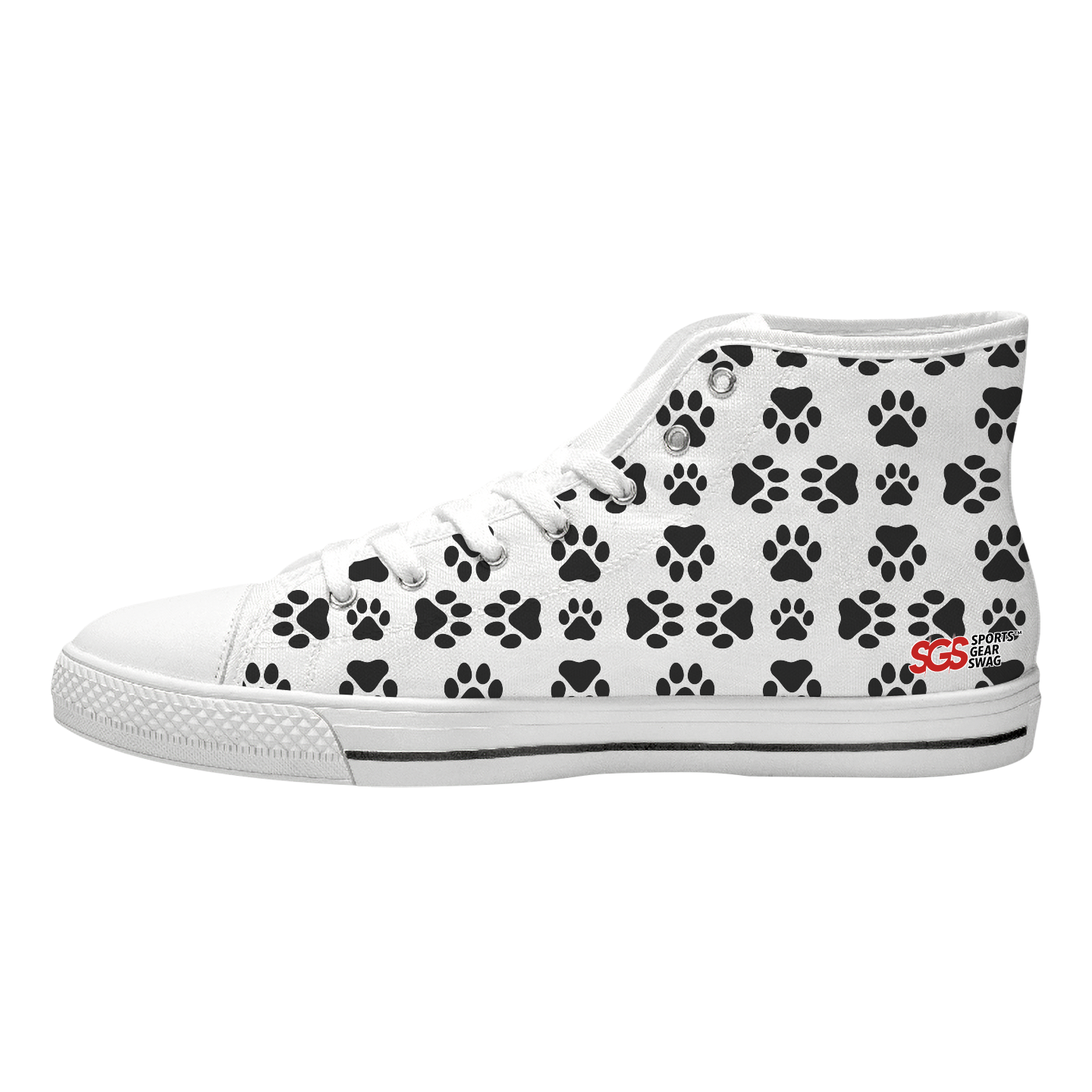 Custom high top canvas shoes white mythic vision - High-top-shoes
