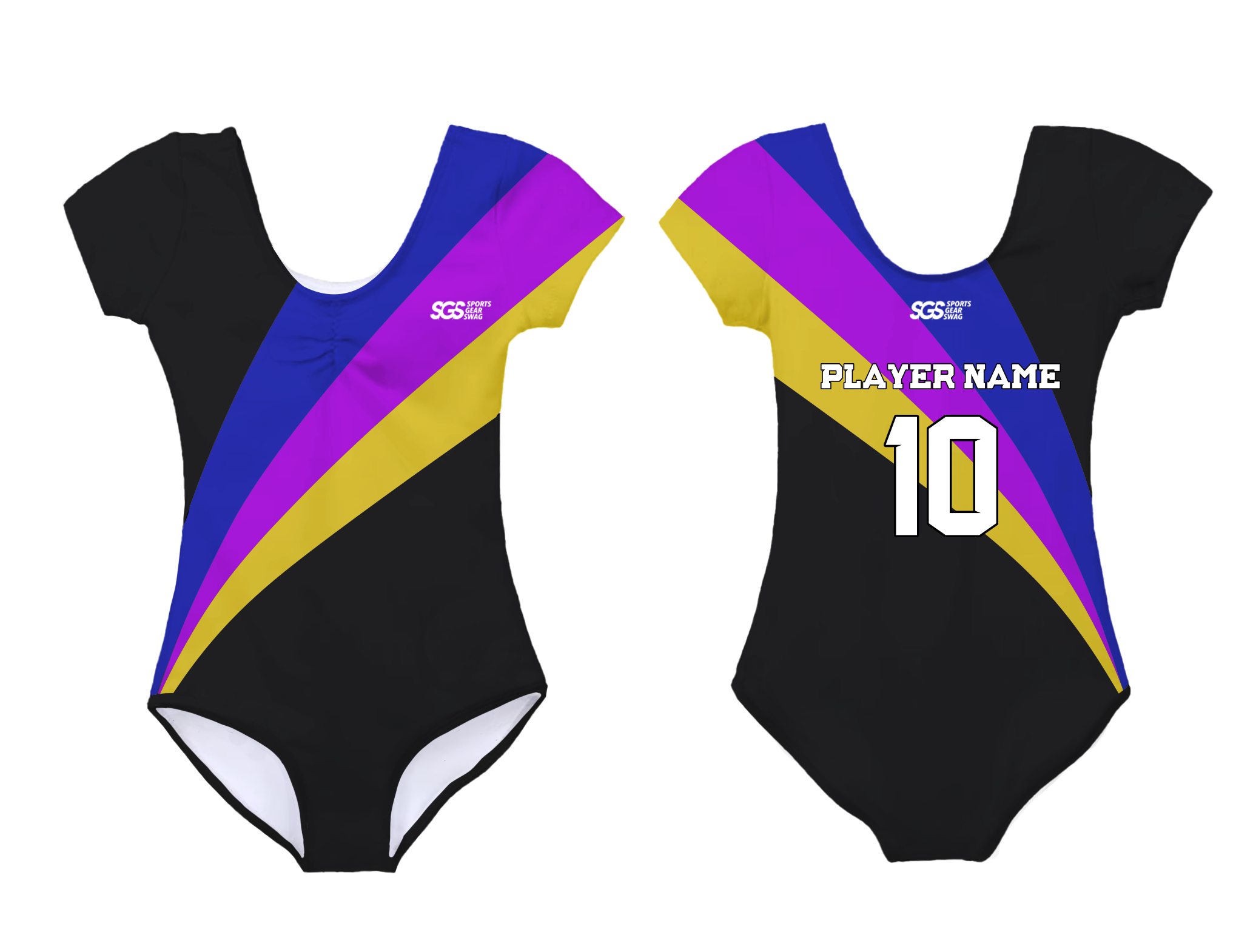 Custom short sleeve gymnastic uniform adult youth color flow - Gymnastics-uniforms