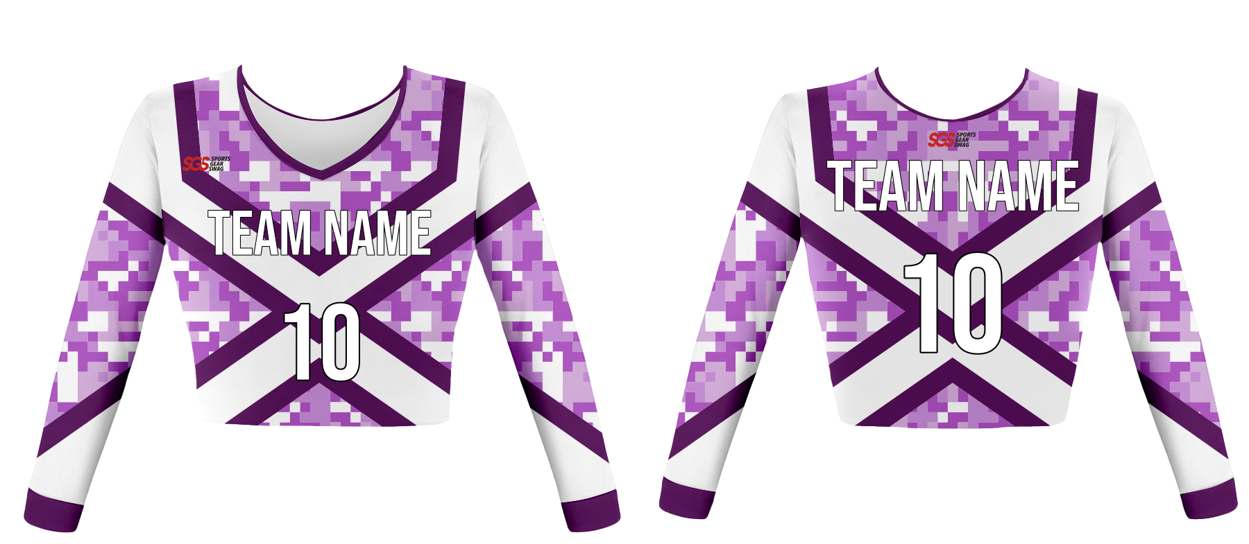 Custom violet mist camo cheerleading uniform - Jersey
