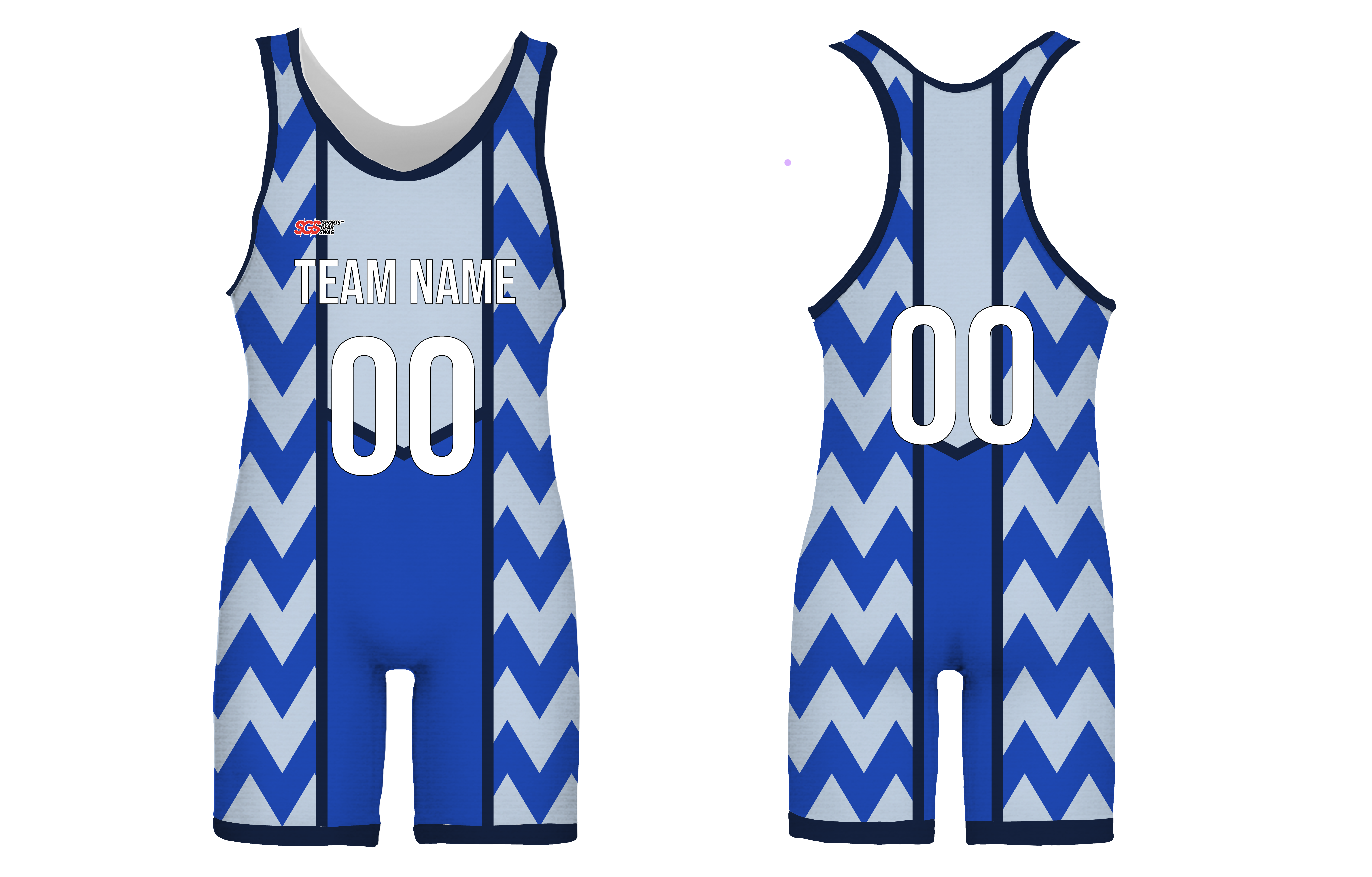 Custom zig zag wave adult youth unisex wrestling singlets - Wrestling-singlets