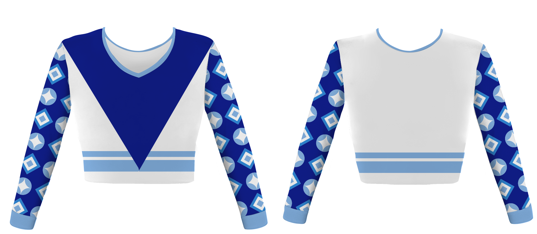 Custom high class shapes adult youth unisex cheerleading long sleeve jersey - Jersey