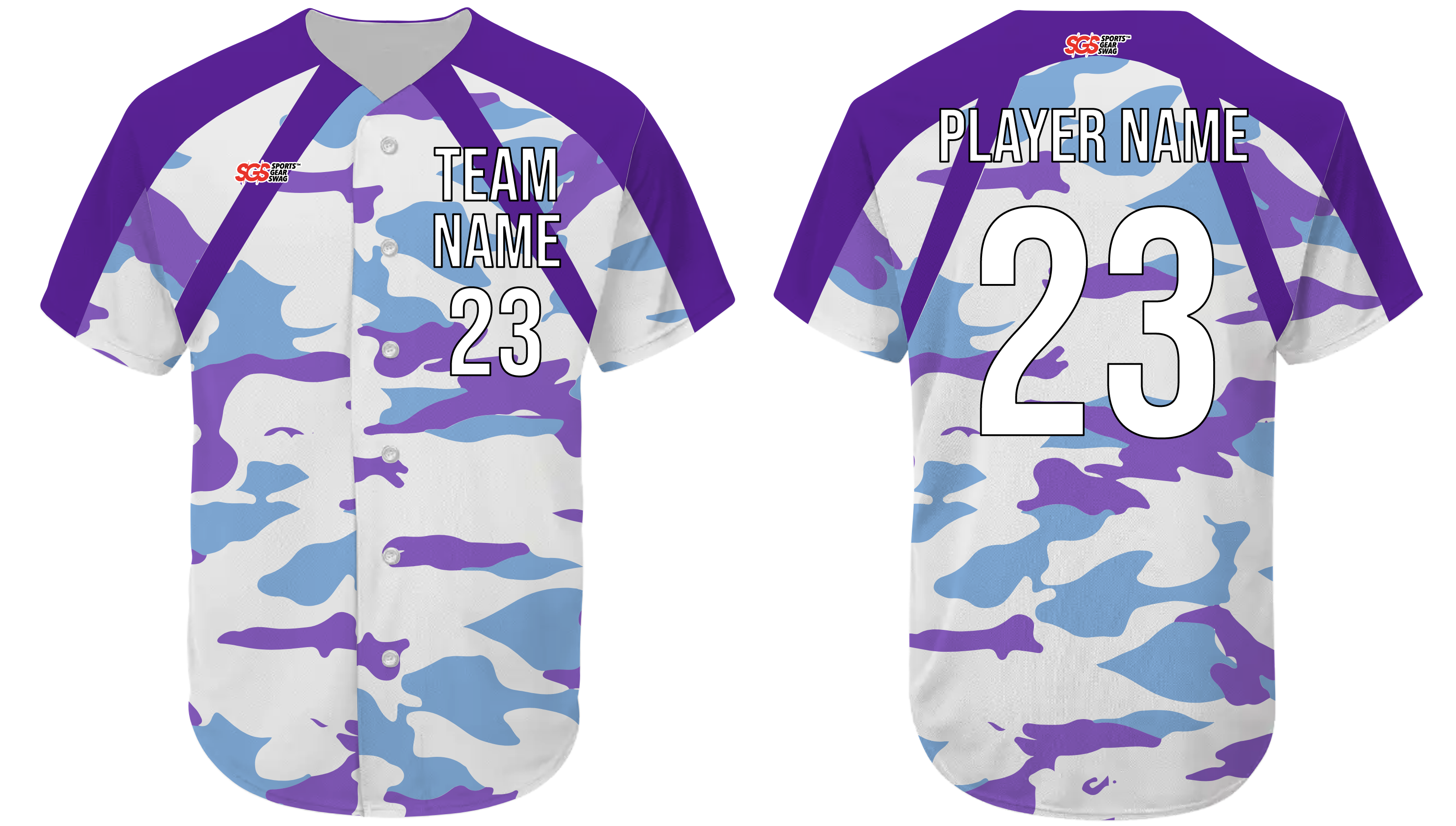 Custom diagonal stripe camo adult youth unisex softball jersey - Jersey