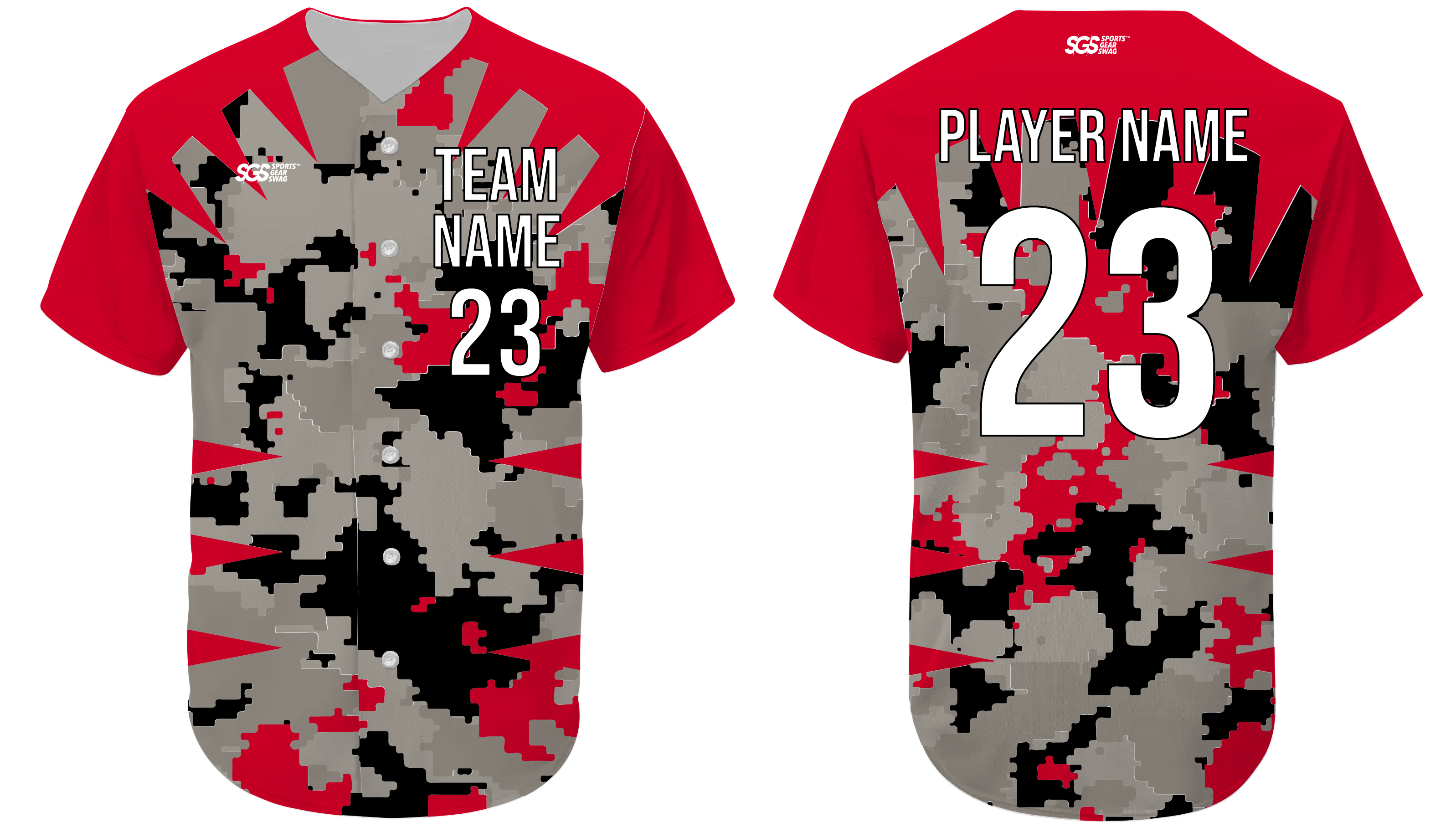 Custom sharp point camo adult youth unisex softball jersey - Jersey