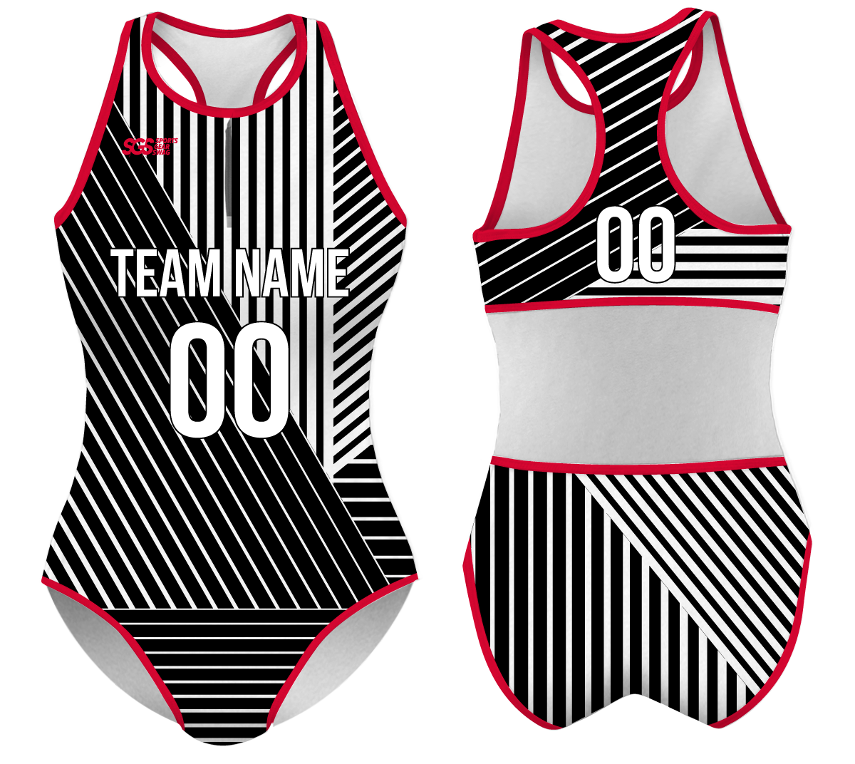 Custom water women speed suit panda lines - Women-water-speed-suits