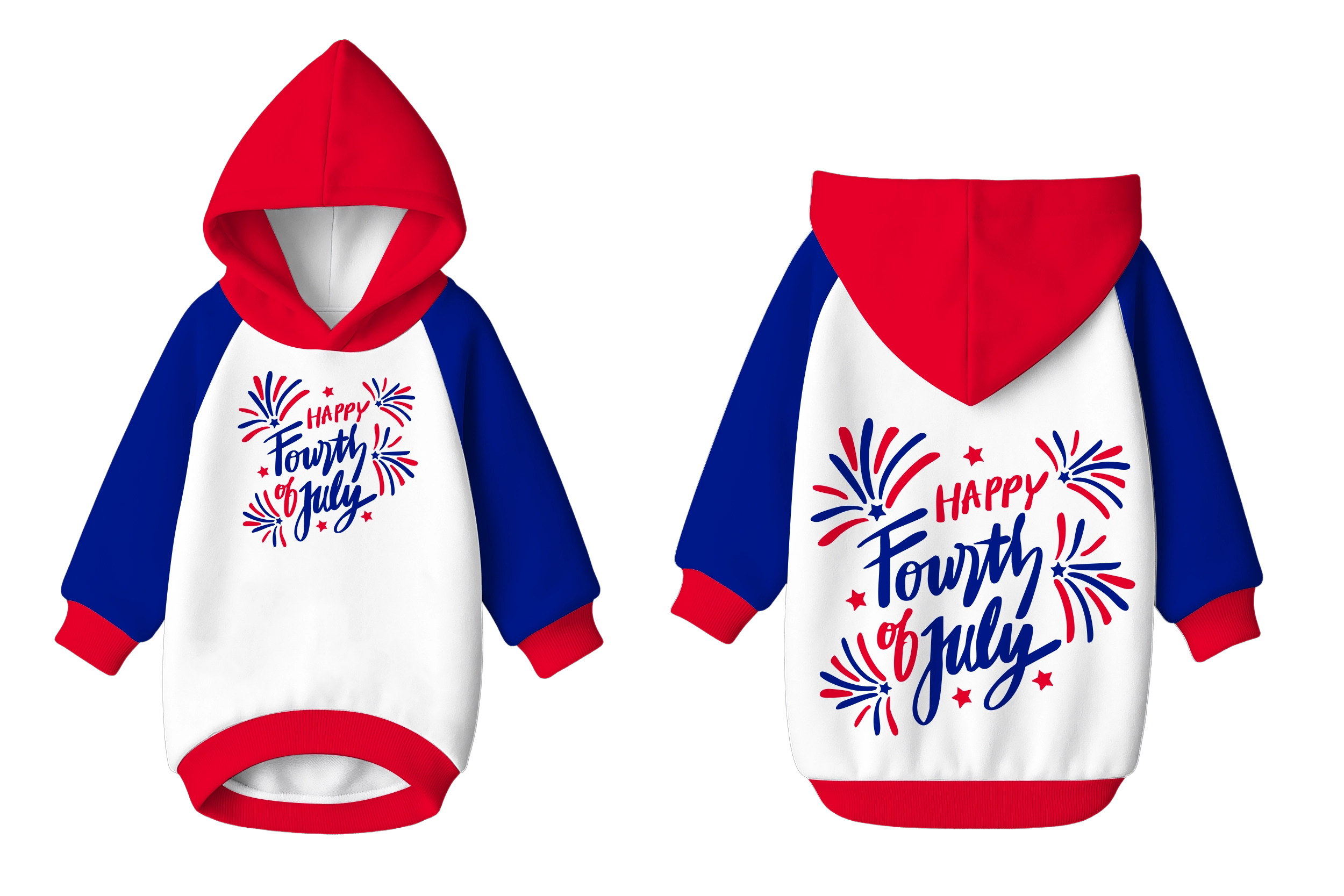 Custom pet holiday hoodie firework fun - Pets-hoodie