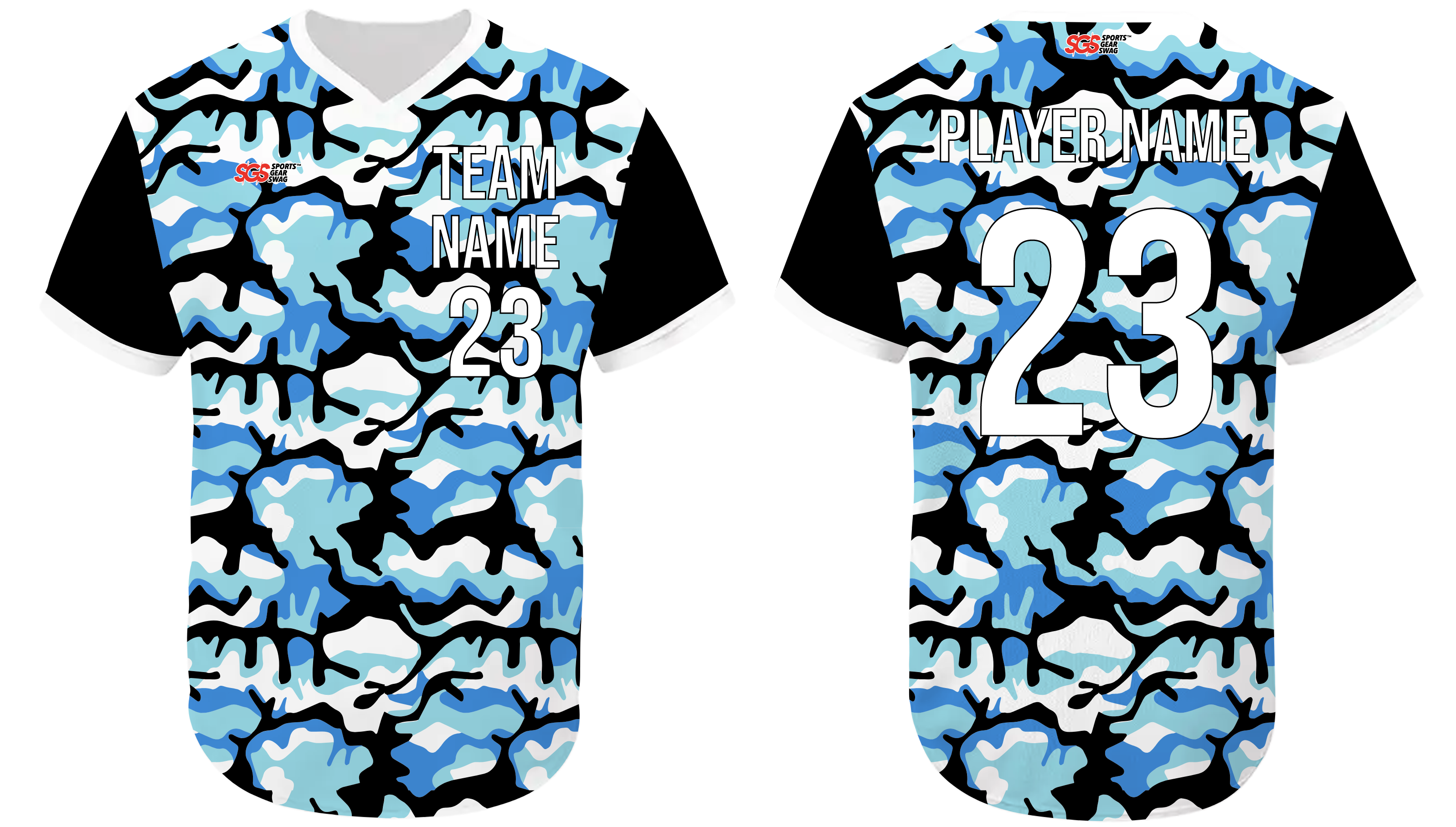 Custom light camo adult youth unisex baseball jersey - Jersey