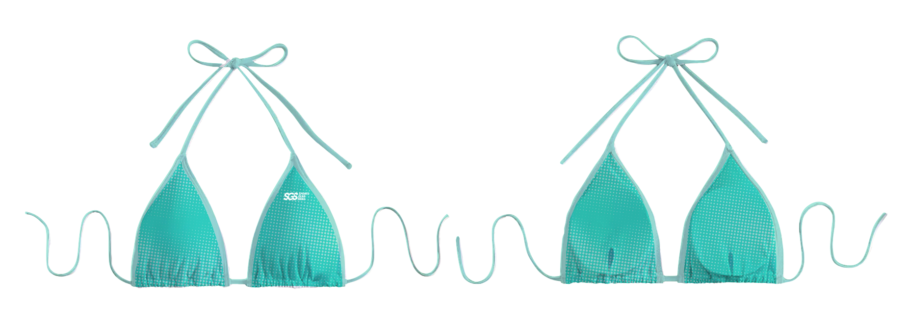 Custom two-piece bikini standard brassiere sassy aqua - Swimming-tops