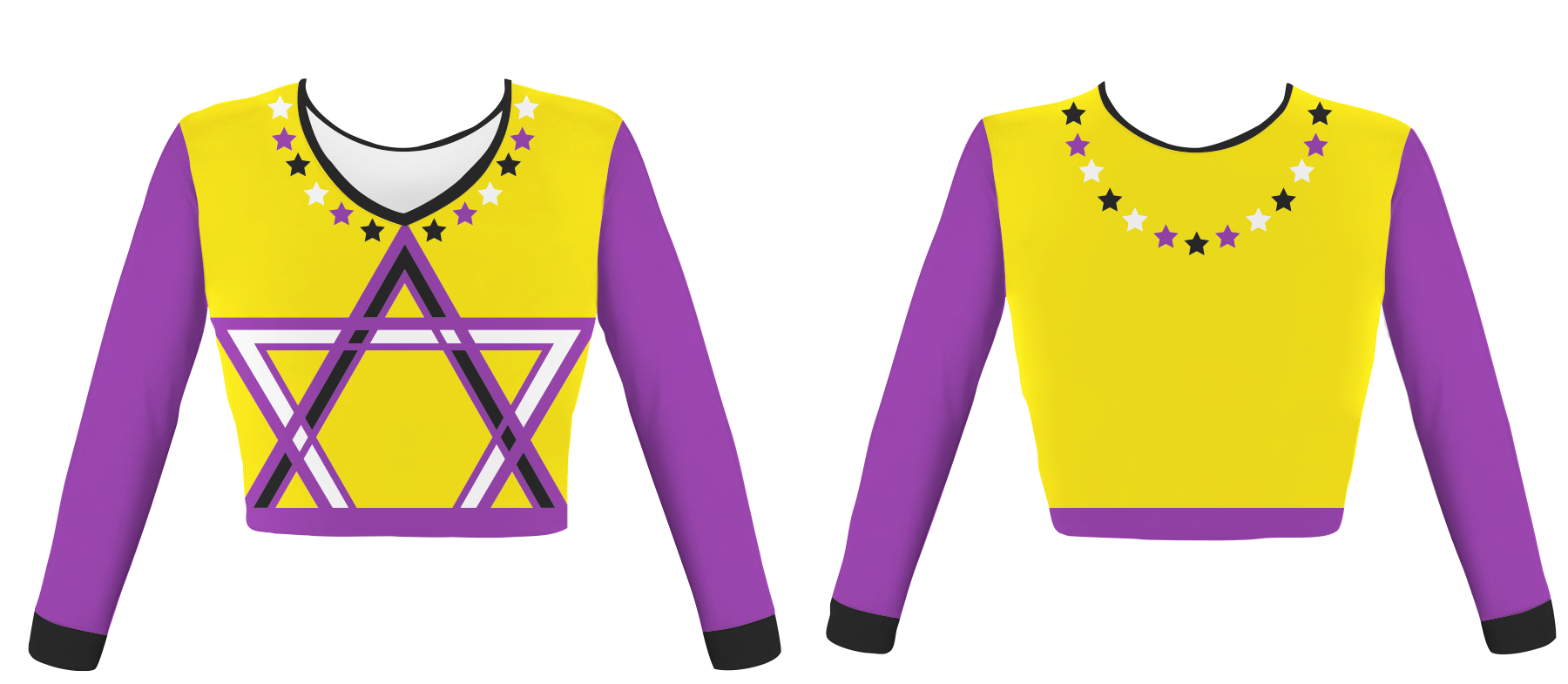 Custom multi stars adult youth unisex cheerleading long sleeve jersey - Jersey
