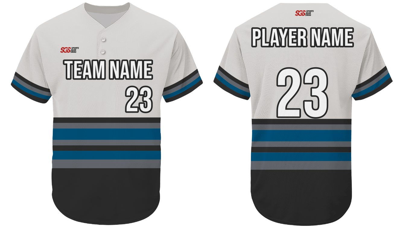 Custom lower horizontal lines adult youth unisex baseball jersey - Jersey