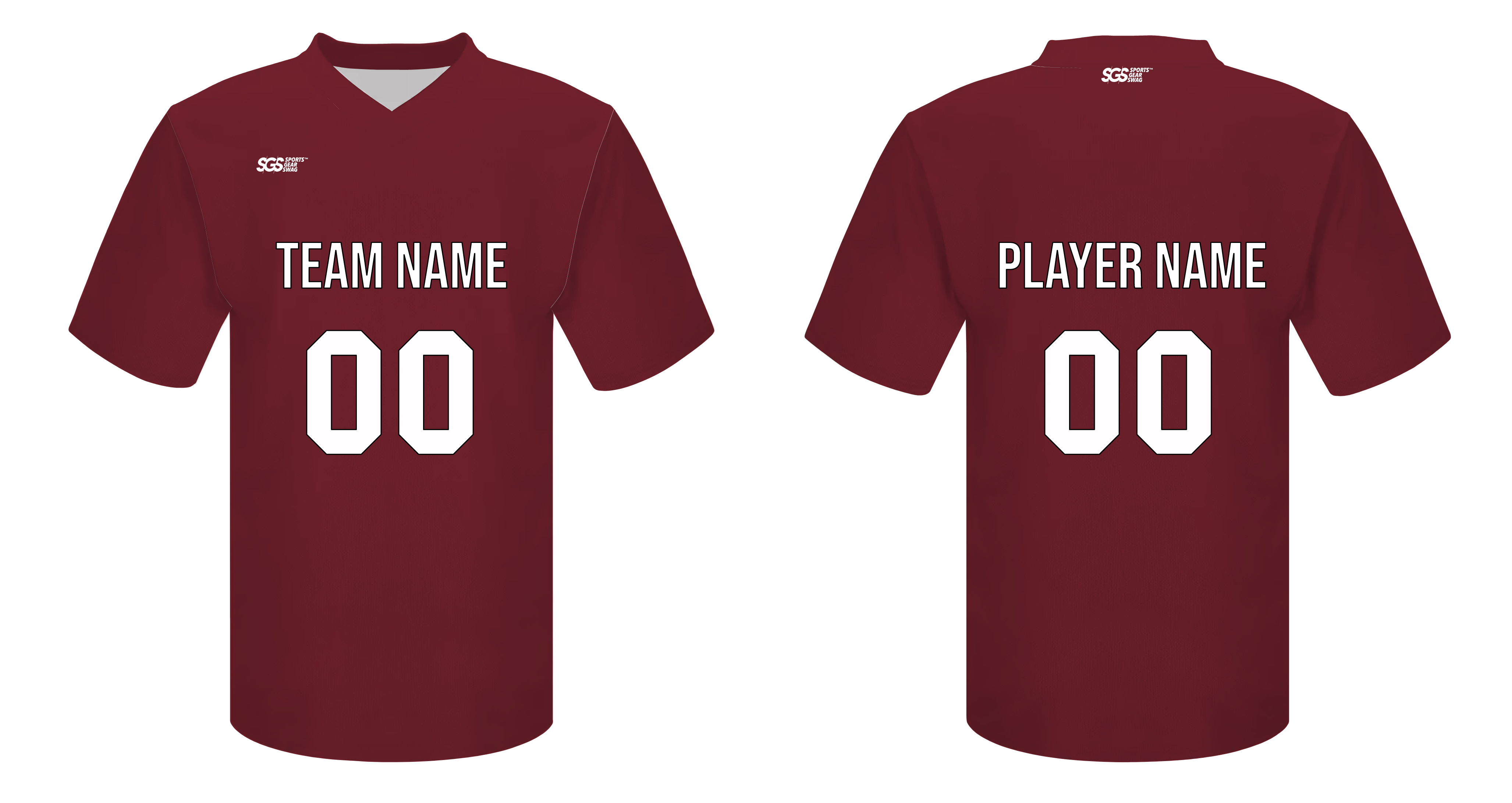 Custom  adult youth unisex football jersey maroon rush - Jersey