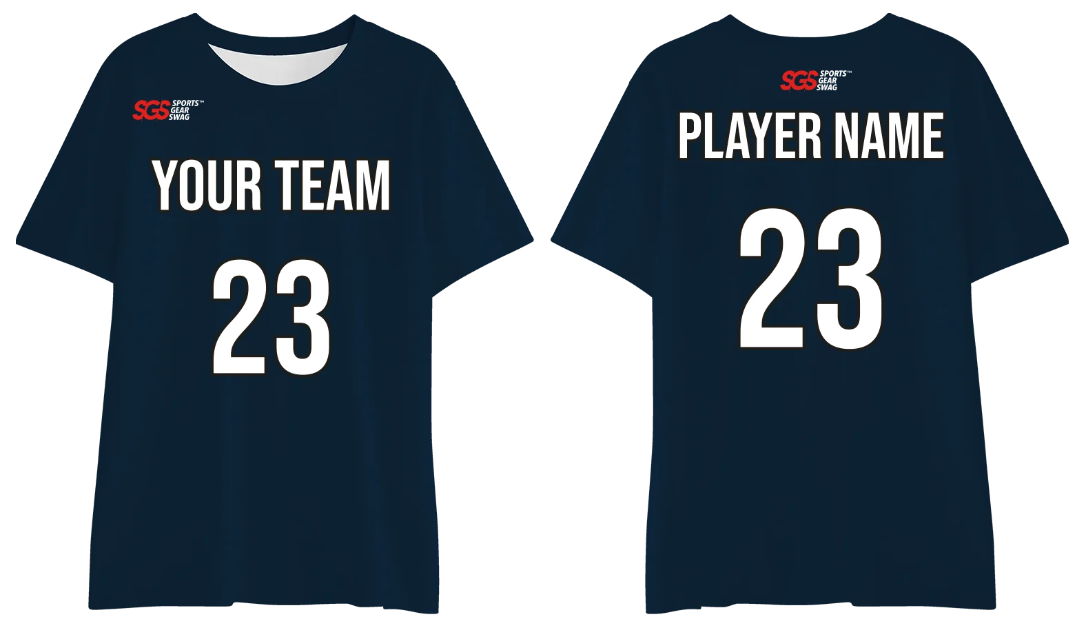 Custom navy blue comfort adult youth unisex short-sleevet shirt - Jersey