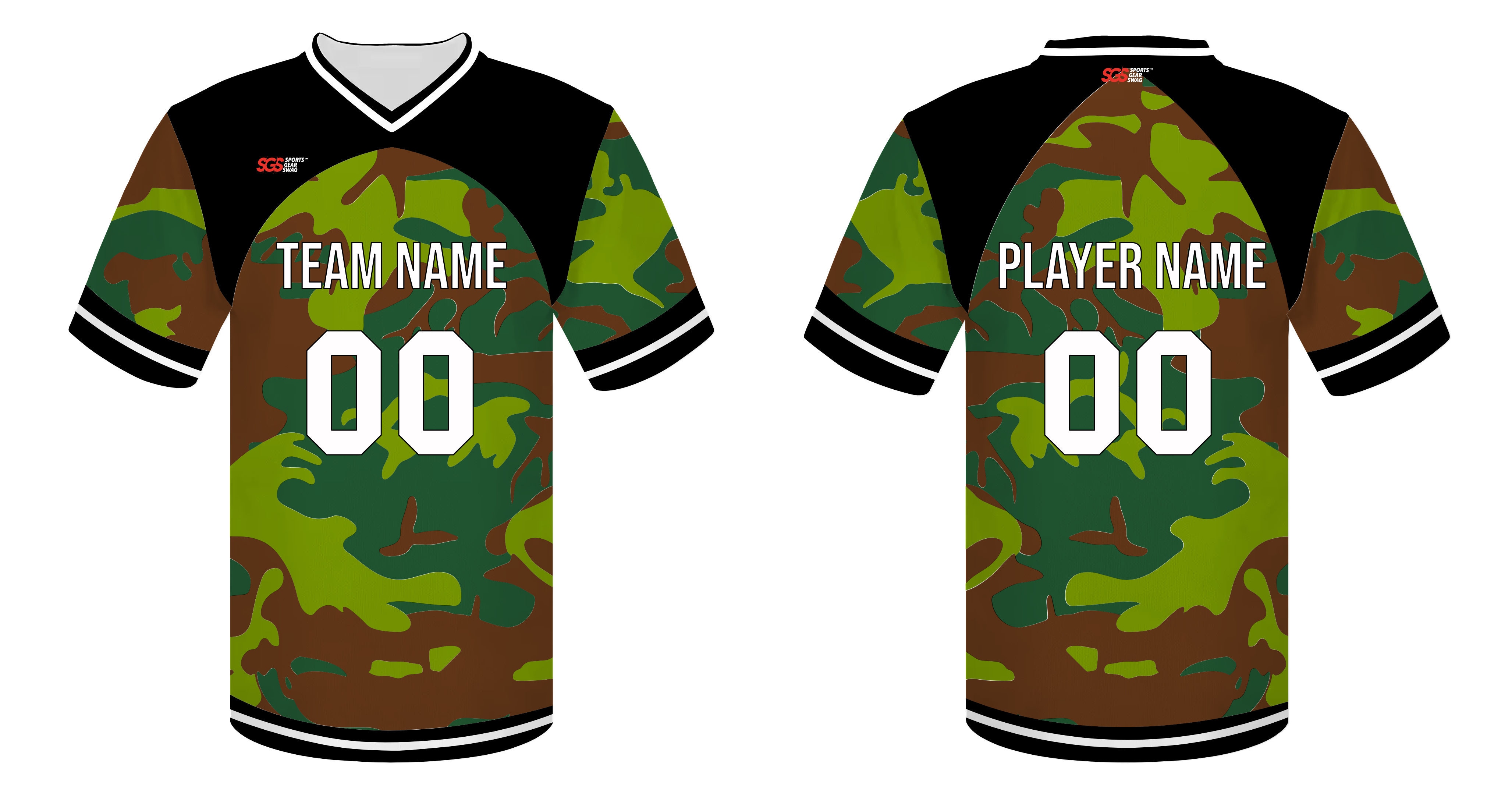Custom woodland camo adult youth unisex football jersey - Jersey