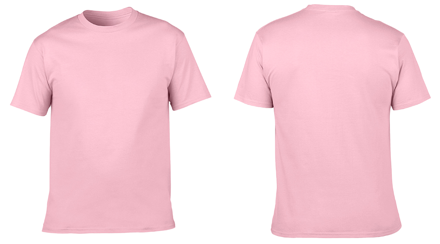 Custom cotton short sleeve shirts adult youth unisex pastel pink - Cotton-shirt