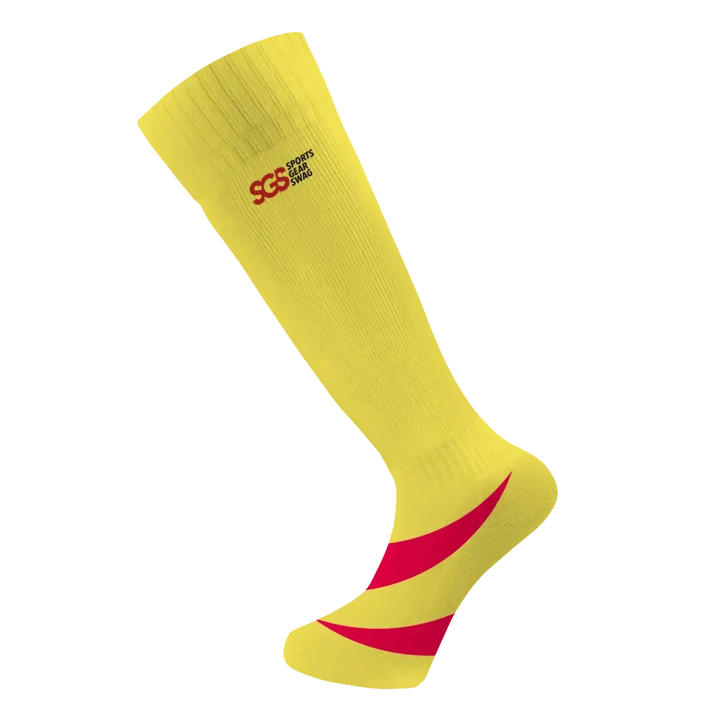 Custom adult youth unisex softball full calf socks classic yellow - Socks
