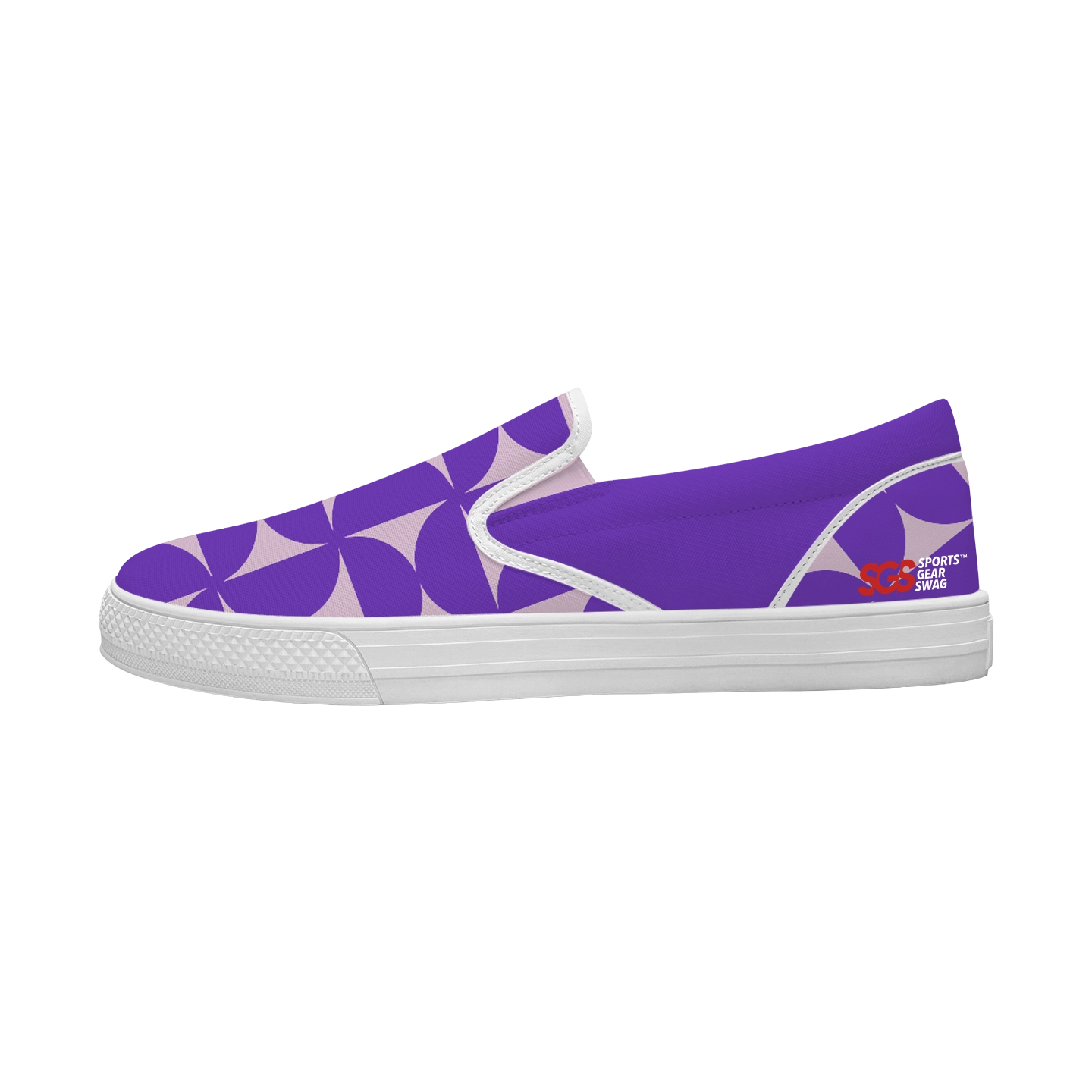 Custom slip on shoes white cubic - Slip-on-shoes