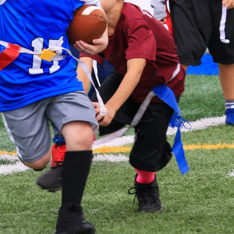 People playing flag football